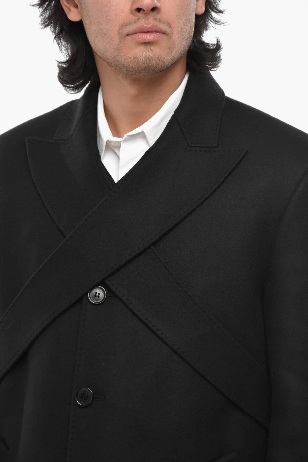 Off-White og1mm0426 Wool Blend Coat in Black Size US M / EU 48-50 / 2 - 3 Thumbnail