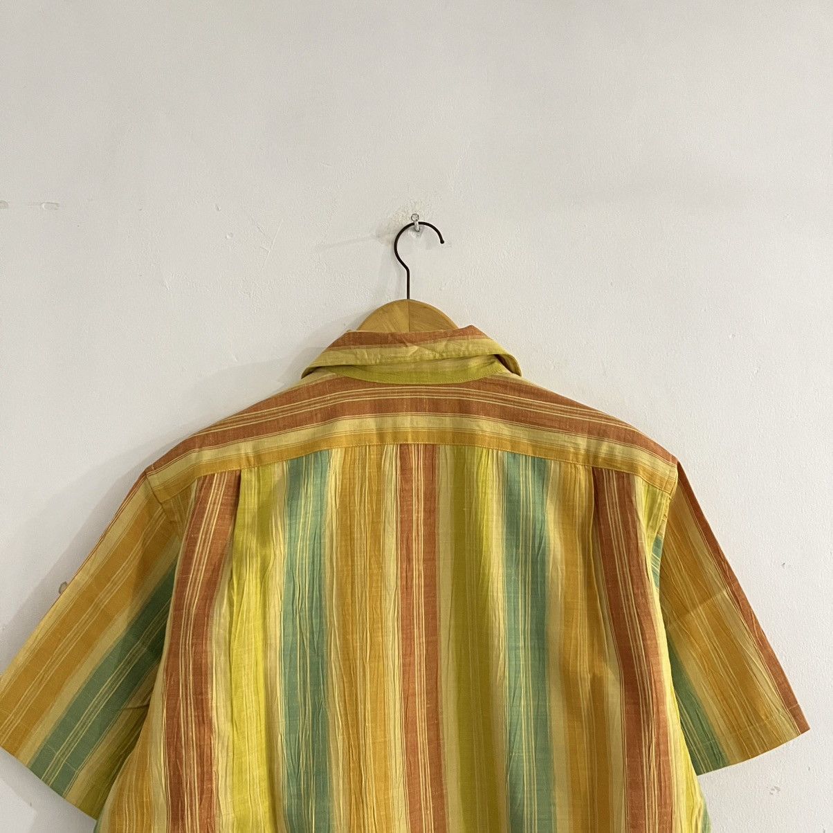 Issey Miyake Olzen - Striped Gradation Camp Collar Shirt Size US L / EU 52-54 / 3 - 6 Thumbnail
