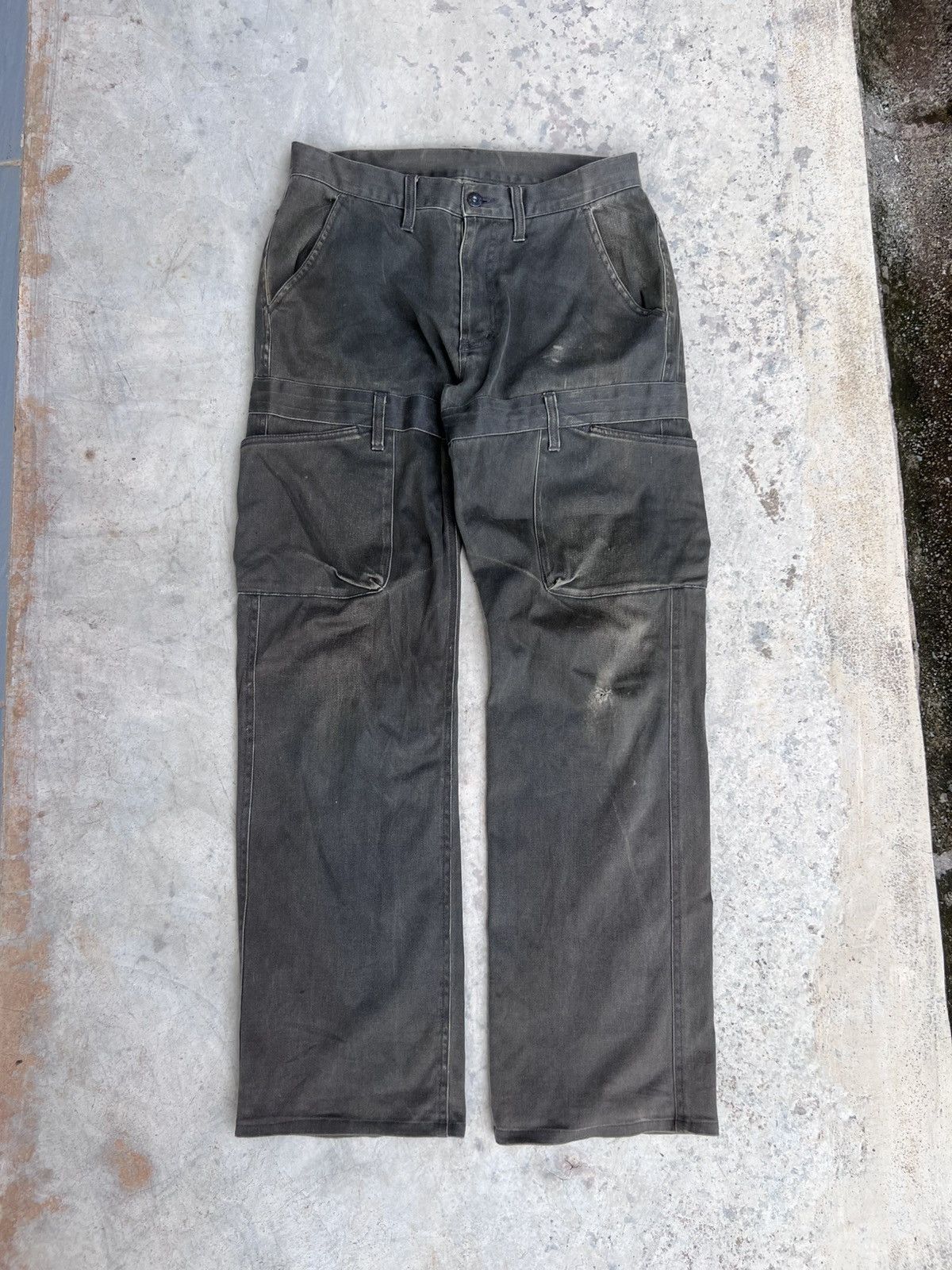 Vintage Thrashed Faded Modern Distressed Baggy Cargo Pant Size US 30 / EU 46 - 1 Thumbnail