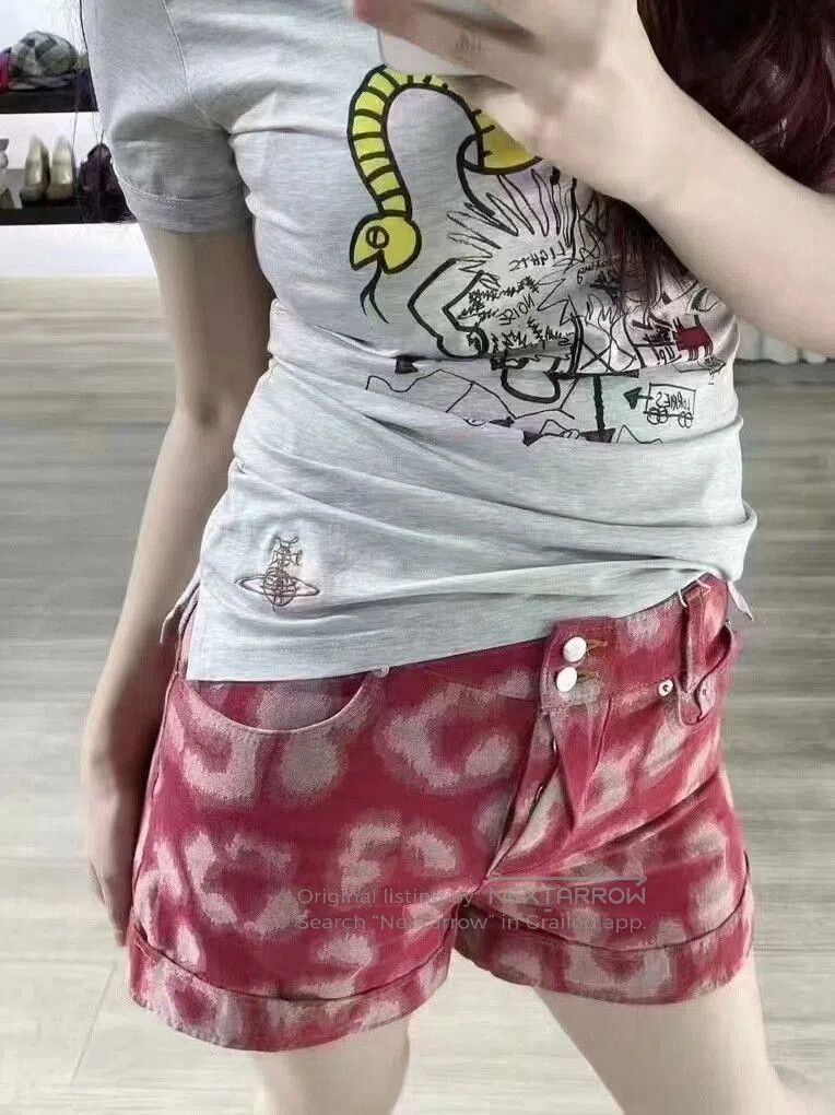 Vivienne Westwood Vivienne Westwood Saturn Pink Leopard Shorts. Size 22" - 4 Thumbnail