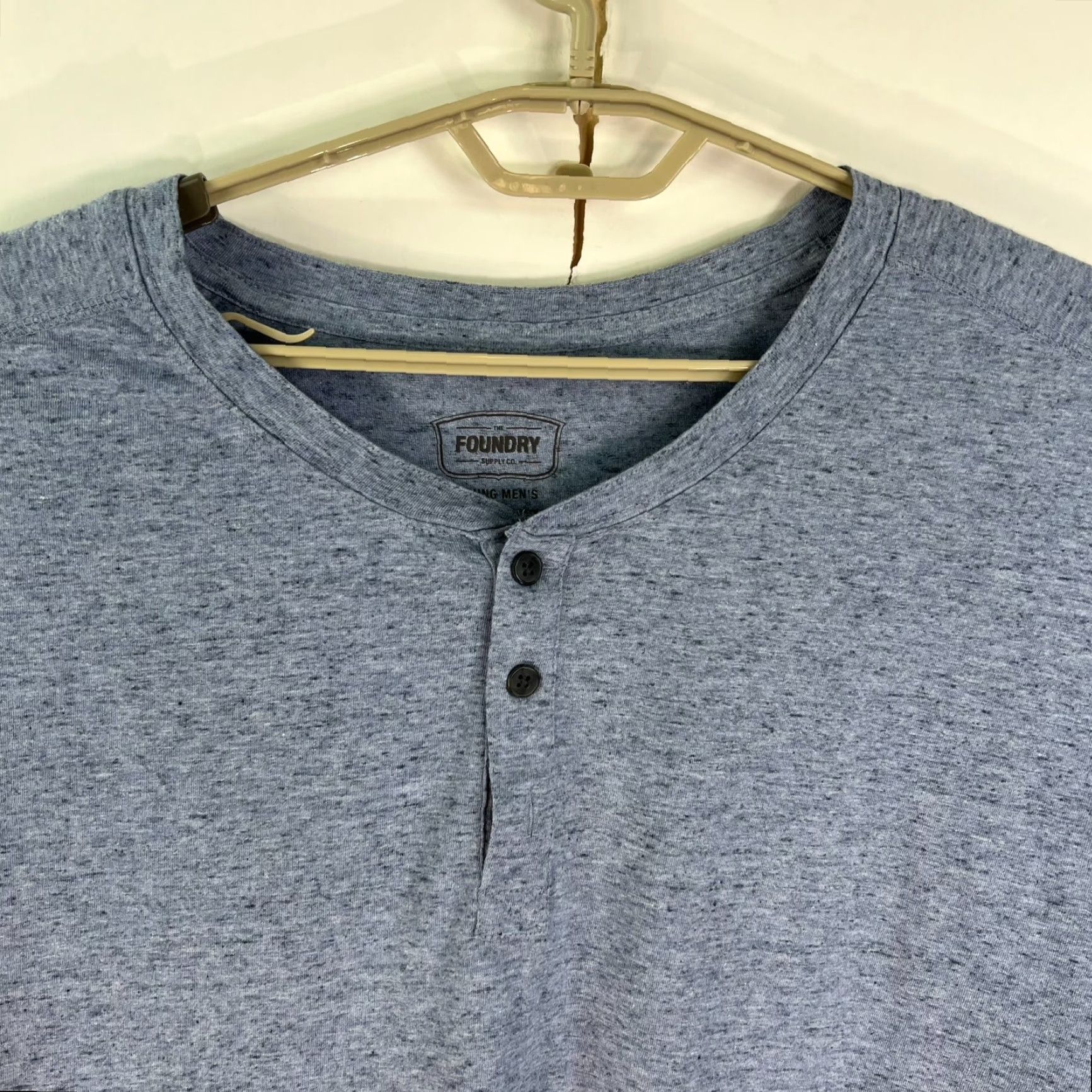 Vintage Foundry Henley Shirt Mens 4XLT Blue Long Sleeve Cotton Poly Shirt 4XLT Mens Blue 90s Theme Size US XXL / EU 58 / 5 - 2 Thumbnail