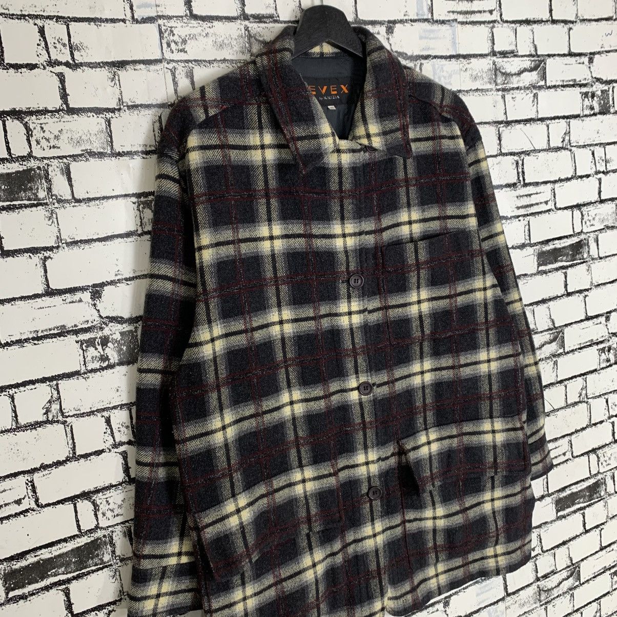 Designer × Vintage Vintage Evex by Krizia Tartan Wool Jacket Size S / US 4 / IT 40 - 2 Thumbnail