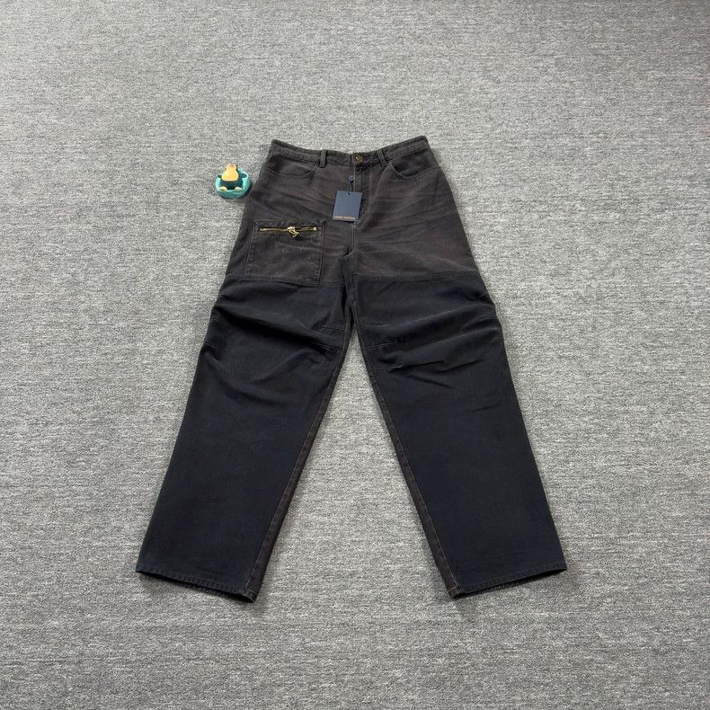 Louis Vuitton Vintage Printed Black Denim Pants - dmc Size US 32 / EU 48 - 1 Thumbnail