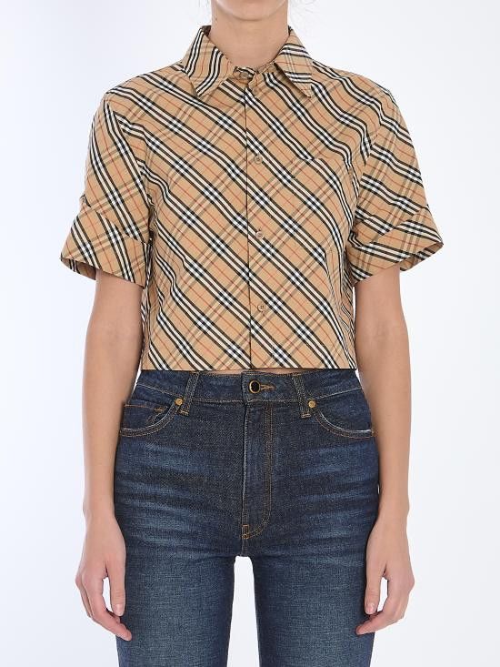 Burberry BURBERRY Women Shirts 8106190 BEIGE Size S / US 4 / IT 40 - 1 Thumbnail