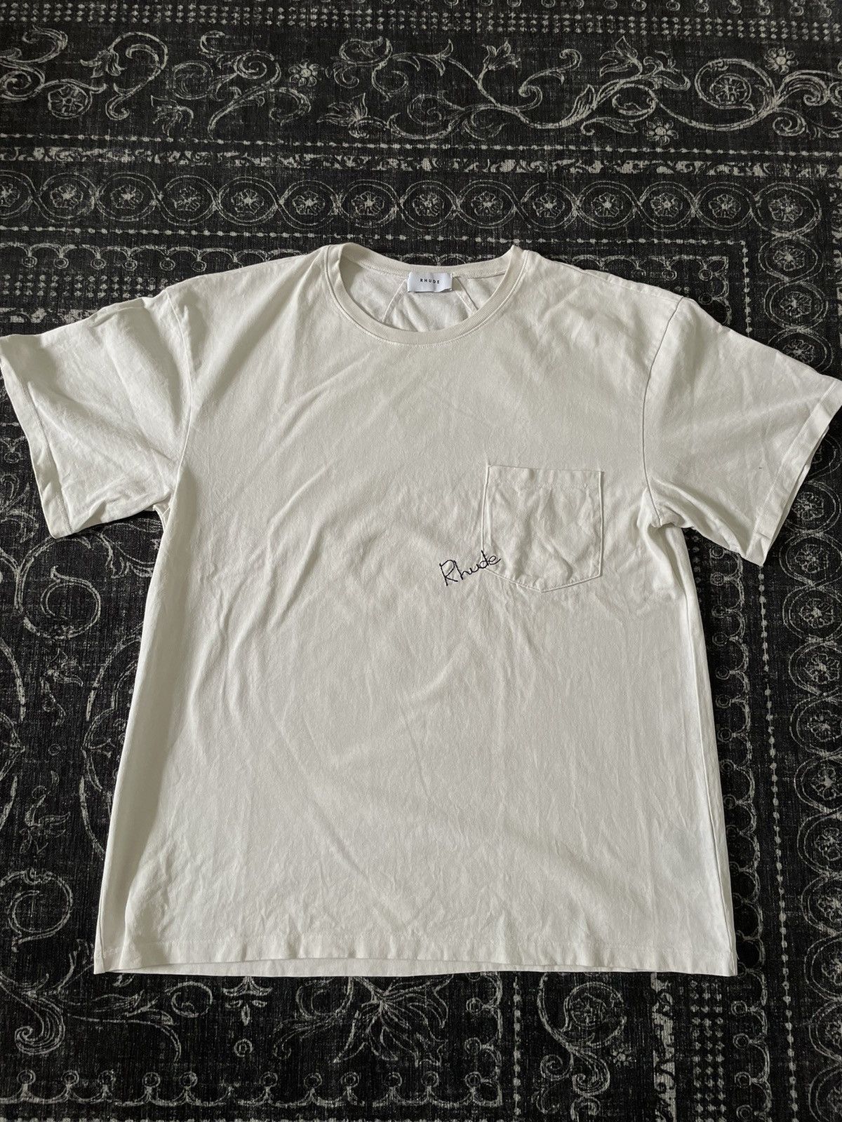 image of Rhude Madison T Shirt Small in Cream, Men's