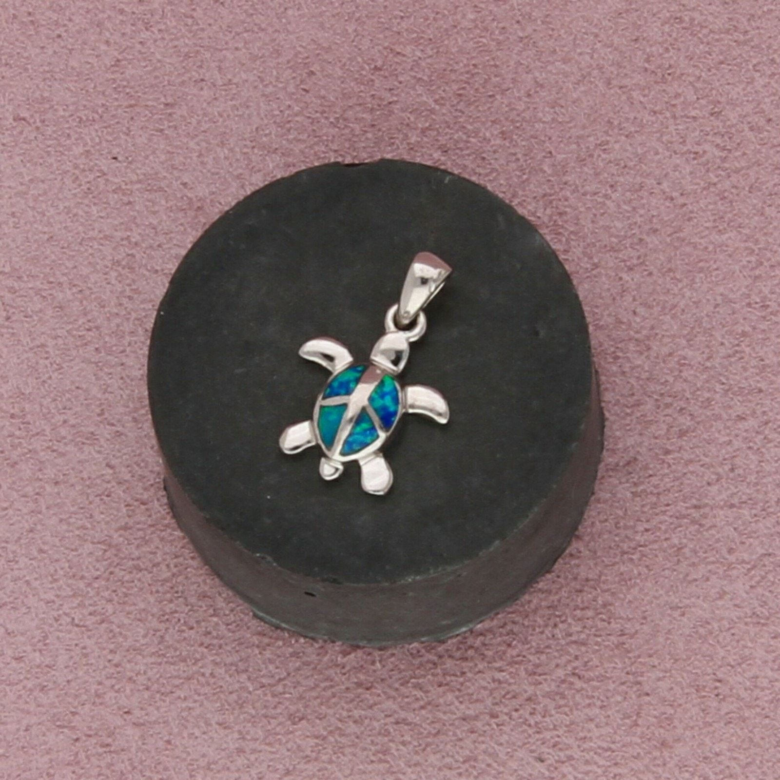 Sterling Silver sterling silver fire opal sea turtle pendant Size ONE SIZE - 1 Thumbnail