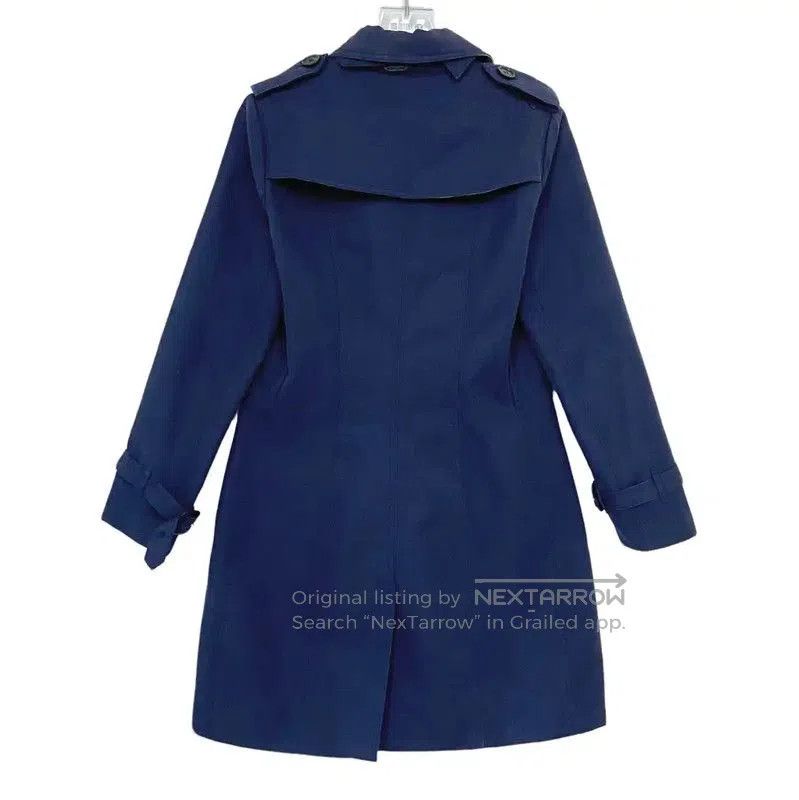 Burberry Burberry Navy Cotton Mid-Length Women's Trench Coat. Size M / US 6-8 / IT 42-44 - 2 Thumbnail