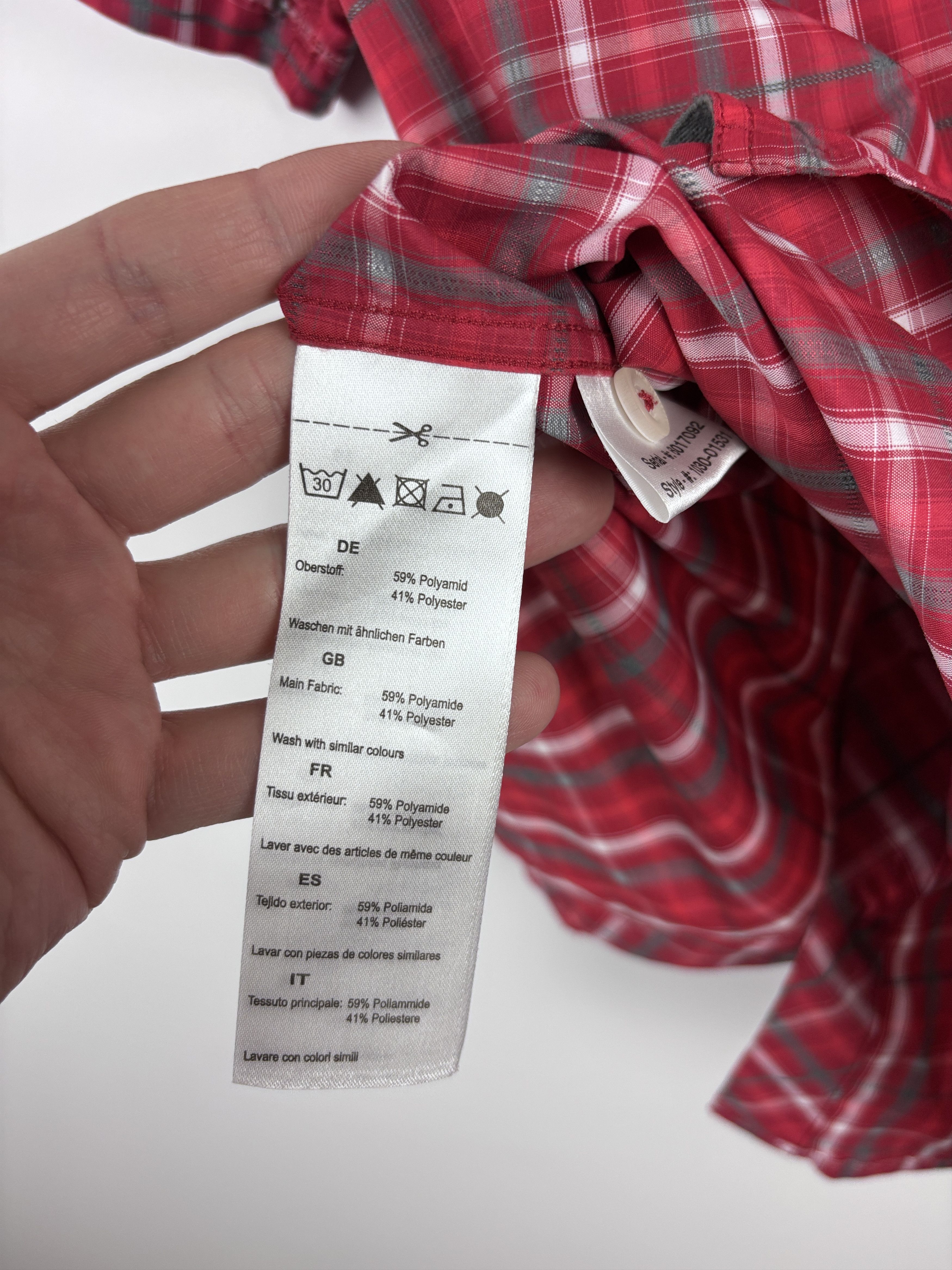 Mammut Mammut Short Sleeve Check Shirt Red Outdoor Hiking Size M Size US M / EU 48-50 / 2 - 9 Thumbnail