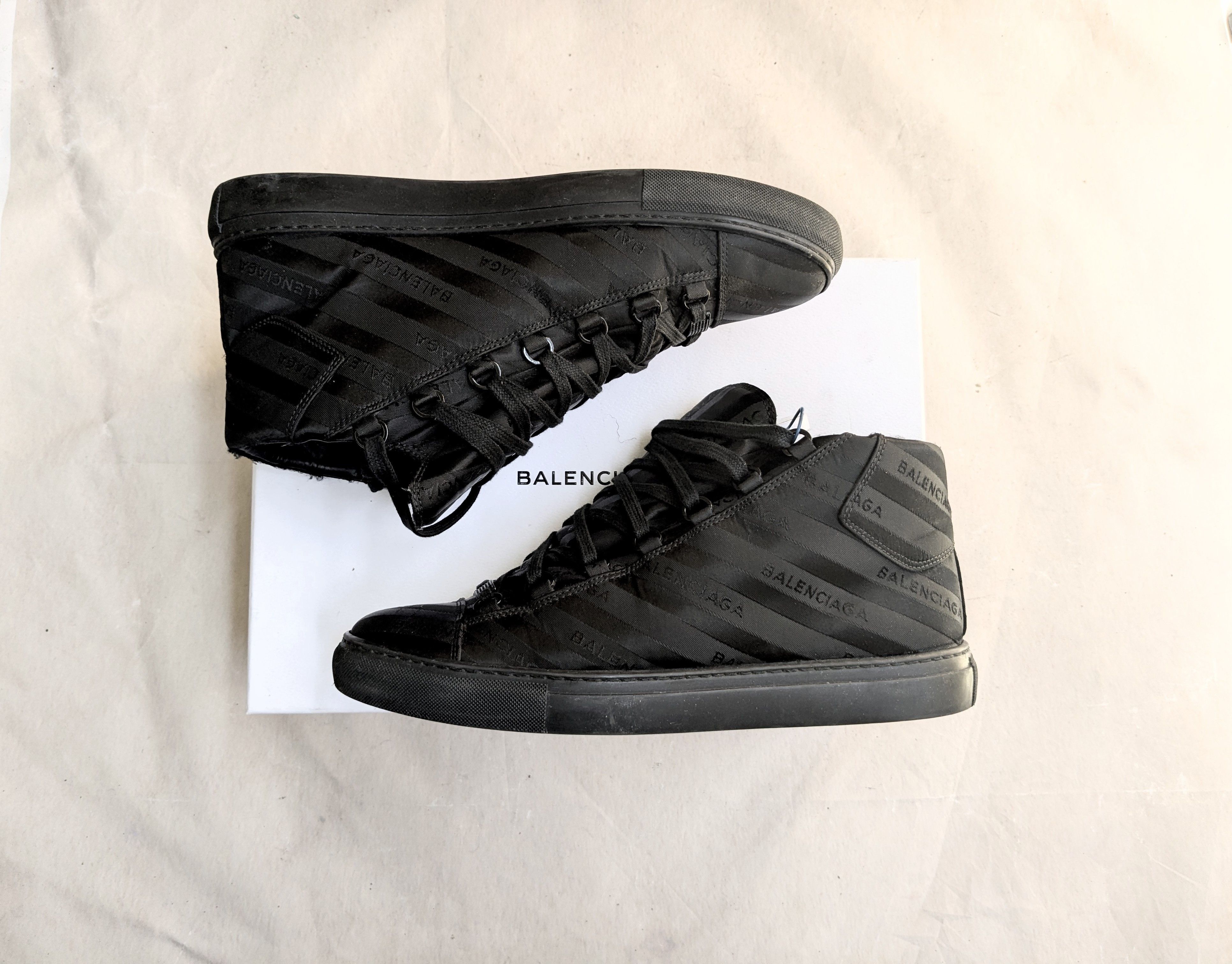 Low Balenciaga Arena Noir Balenciaga Arena Black Men 11 44 Leather