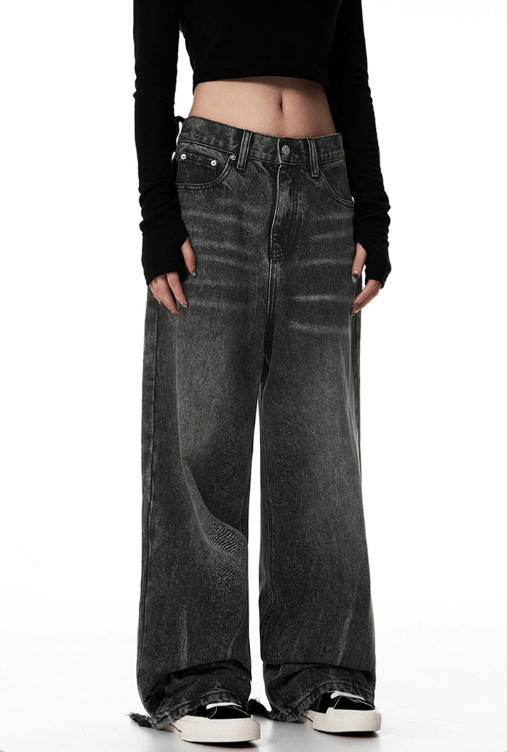 Japanese Brand × Jean American straight trendy washed loose wide-leg vintage jeans Size US 32 / EU 48 - 4 Thumbnail