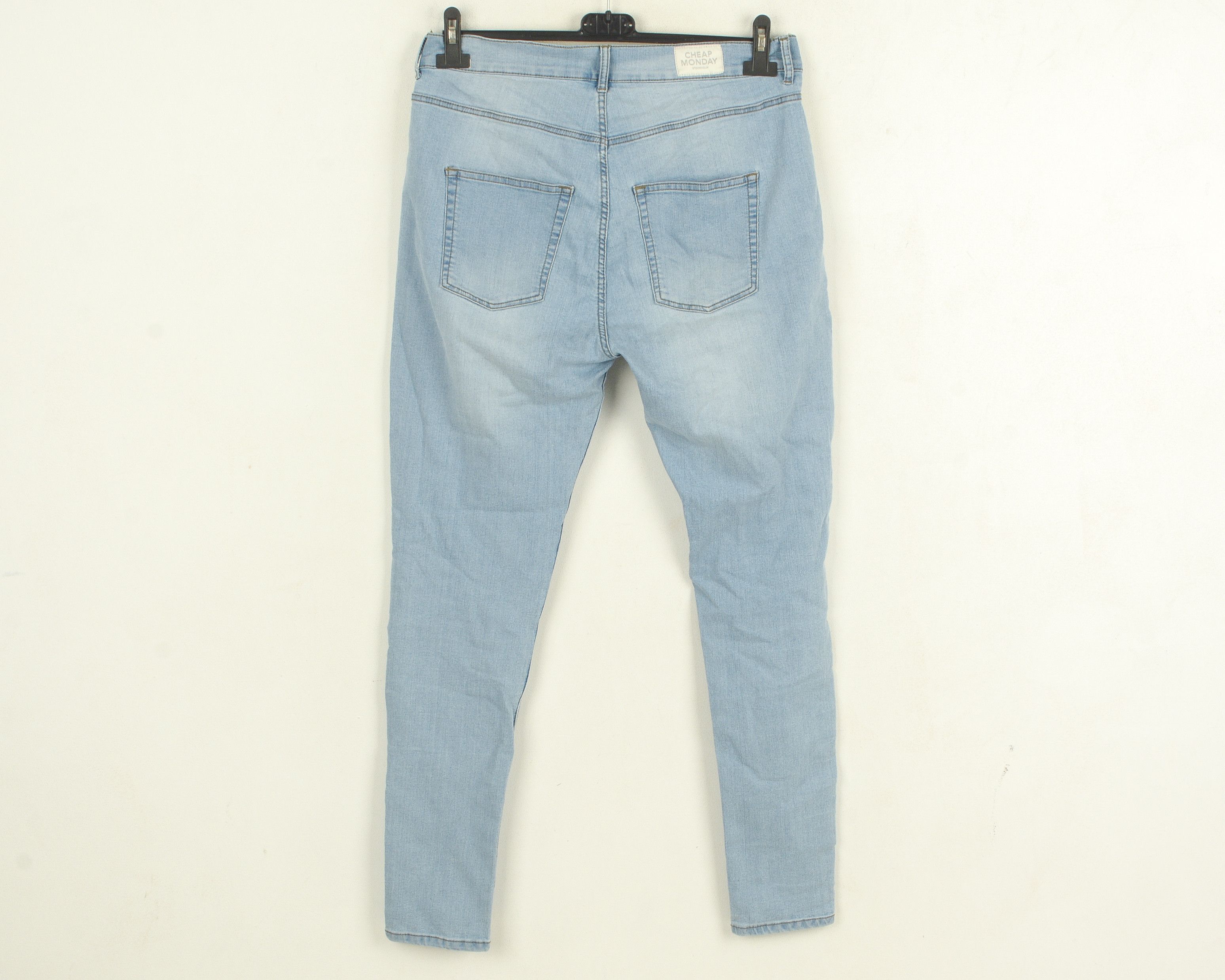 Cheap Monday High Spray Stone Bleach Women W32 L33 Jeans Skinny Stretch Size 32" / US 10 / IT 46 - 4 Thumbnail