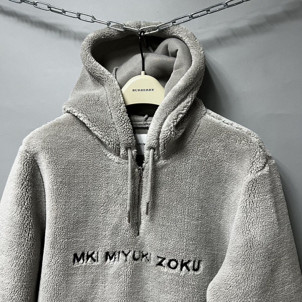 MKI Miyuki Zoki Sherpa Hoodie Fleece Jacket 1/4 zip y2k