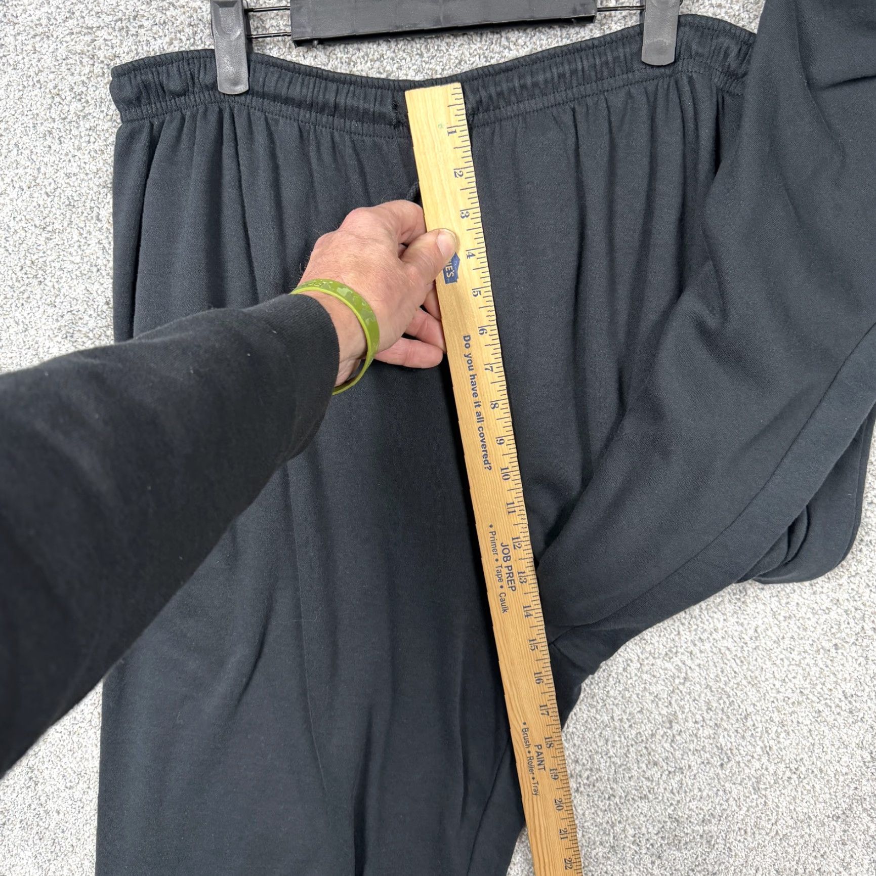 Vintage Woman Within Sweatpants Women L 33x30 Black Wide Leg Drawstring Lounge Lagenlook Size 36" / US 14 / IT 50 - 5 Thumbnail
