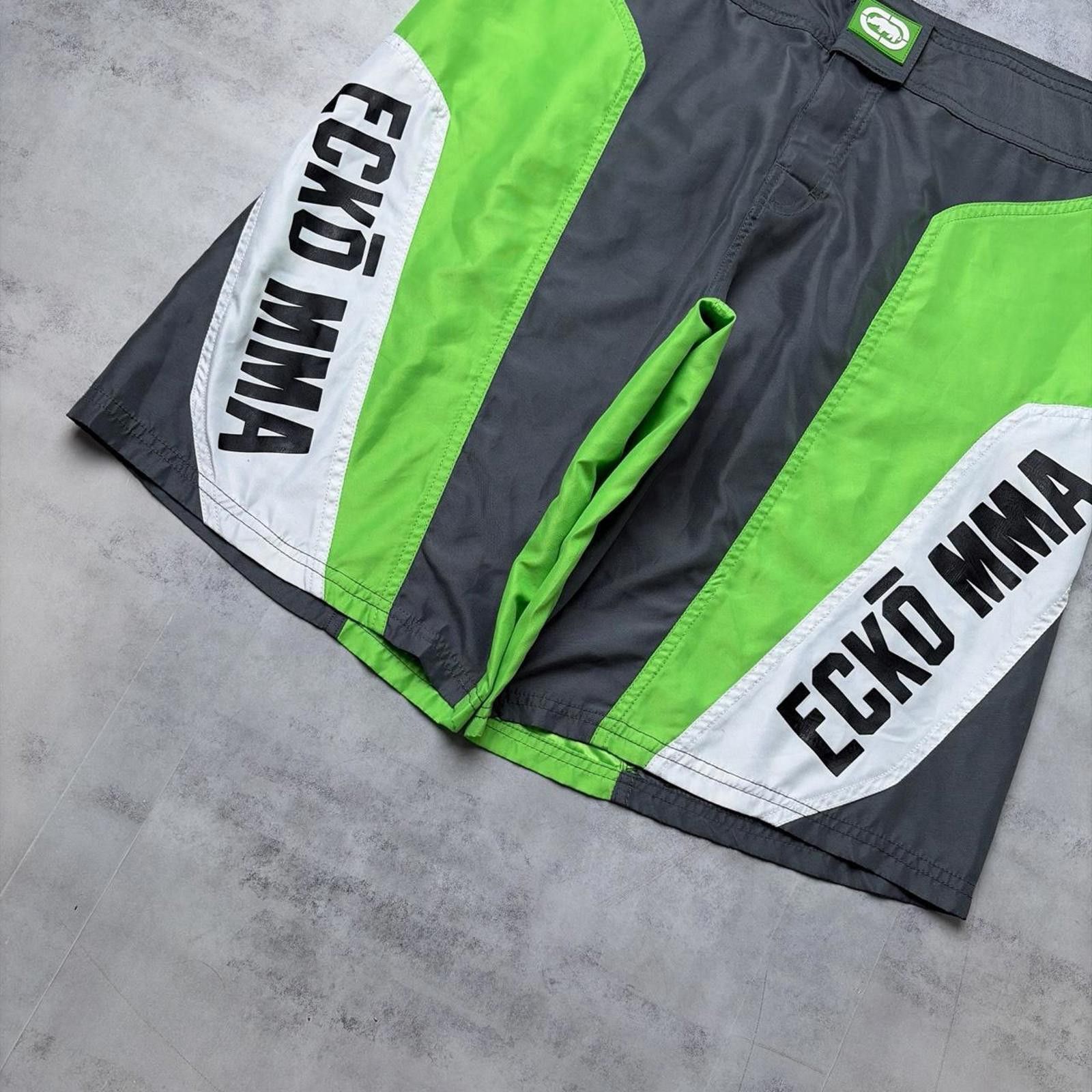 Ecko Unltd. Y2K Green Ecko Unltd X MMA Elite Baggy Surf Board Shorts Size US 34 / EU 50 - 3 Thumbnail