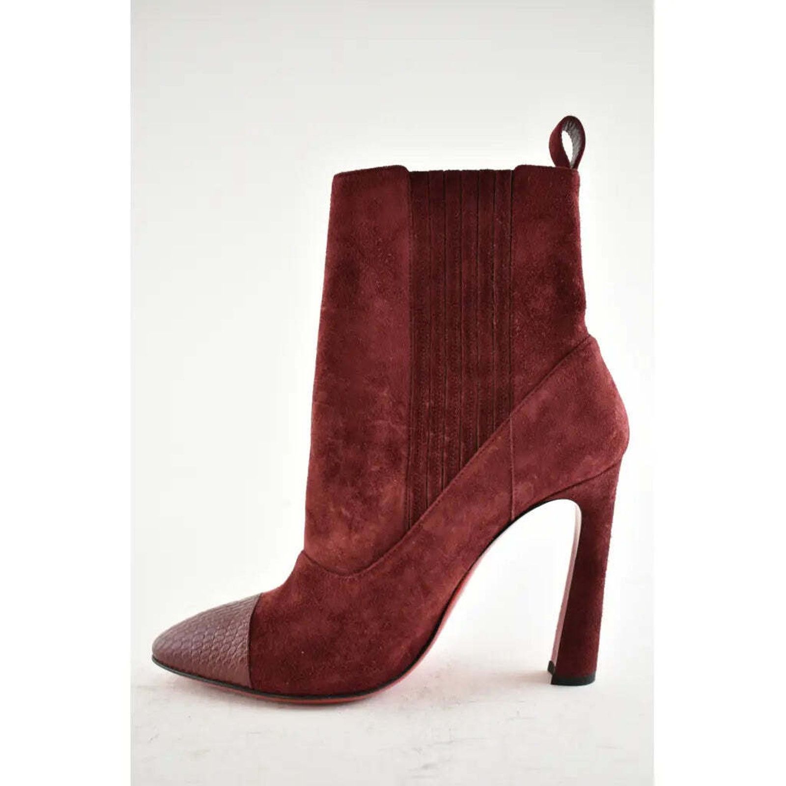 Christian Louboutin Christian Louboutin Me In The 90S 100 Tanin Red Suede Size US 7 / IT 37 - 8 Thumbnail