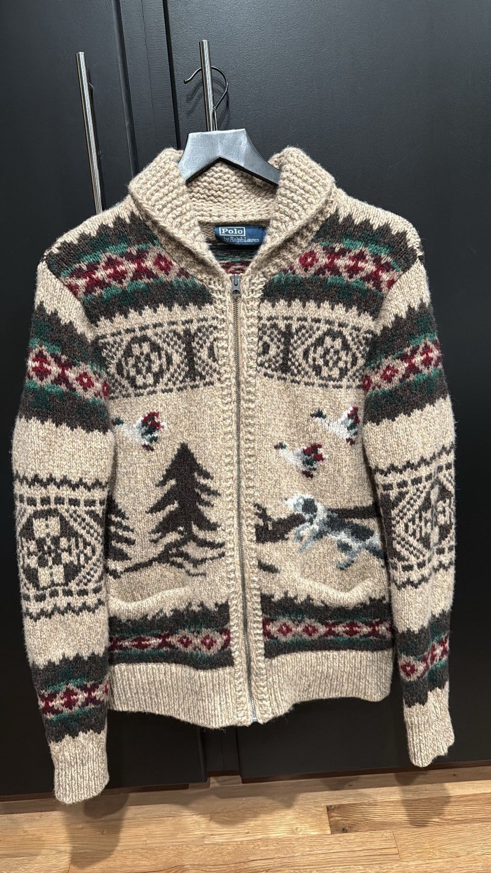 Polo Ralph Lauren Polo Ralph Lauren Knit Shawl-Collar Wool Zip Graphic Sweater Size US M / EU 48-50 / 2 - 1 Thumbnail