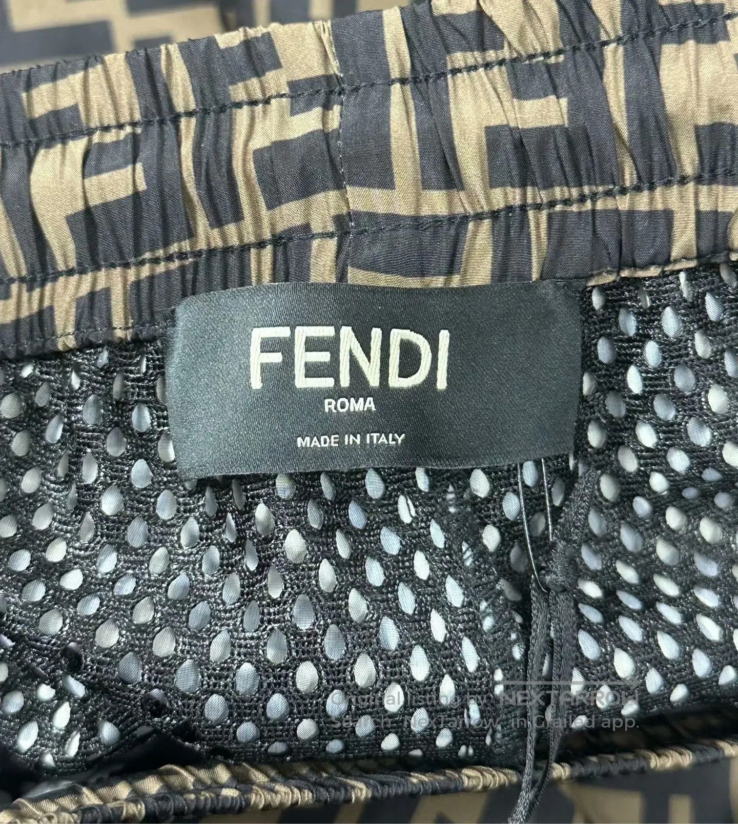 Fendi FENDI Brown Classic FF Logo Printed Casual Trousers| Size US 32 / EU 48 - 4 Thumbnail