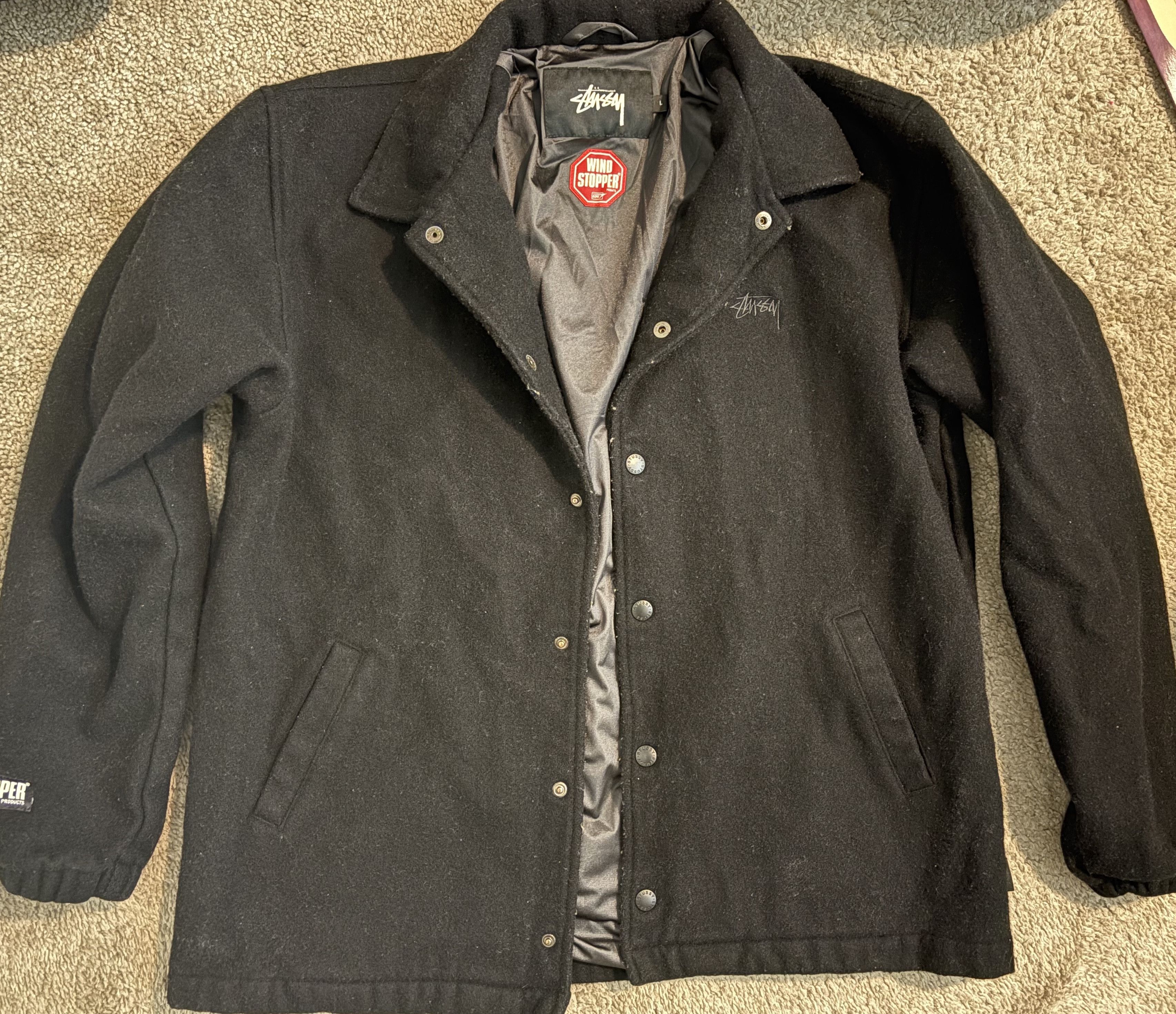 Stussy Stussy WINDSTOPPER Men's Large Black Jacket Size US L / EU 52-54 / 3 - 1 Thumbnail