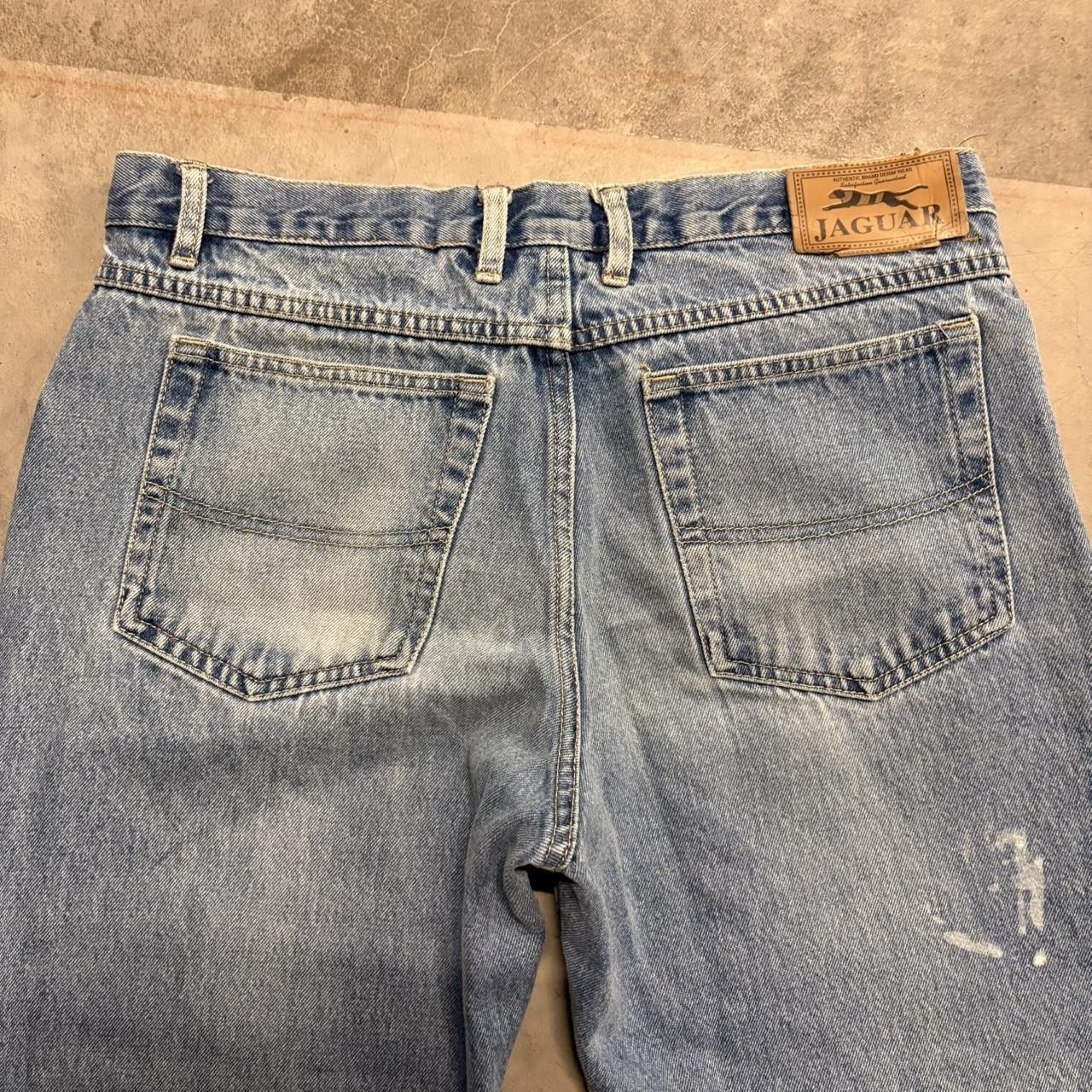 Japanese Brand × Vintage Vintage Y2K/2000s Baggy Tall Medium Wash Jaguar Denim Jeans! Size US 34 / EU 50 - 5 Thumbnail