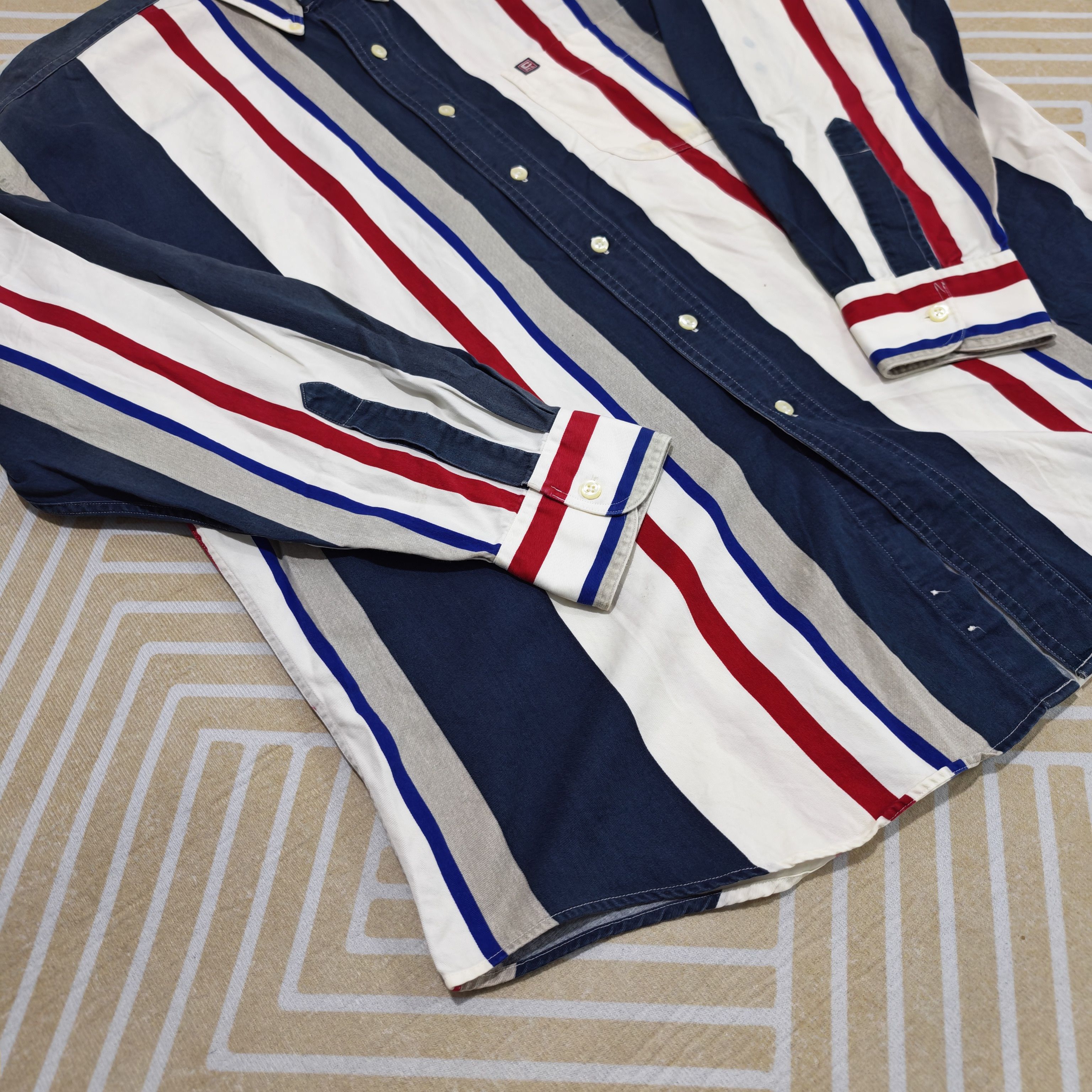 Chaps Ralph Lauren Chaps Ralph Lauren Vintage 90's Striped Buttons Down Shirt Size US L / EU 52-54 / 3 - 2 Thumbnail