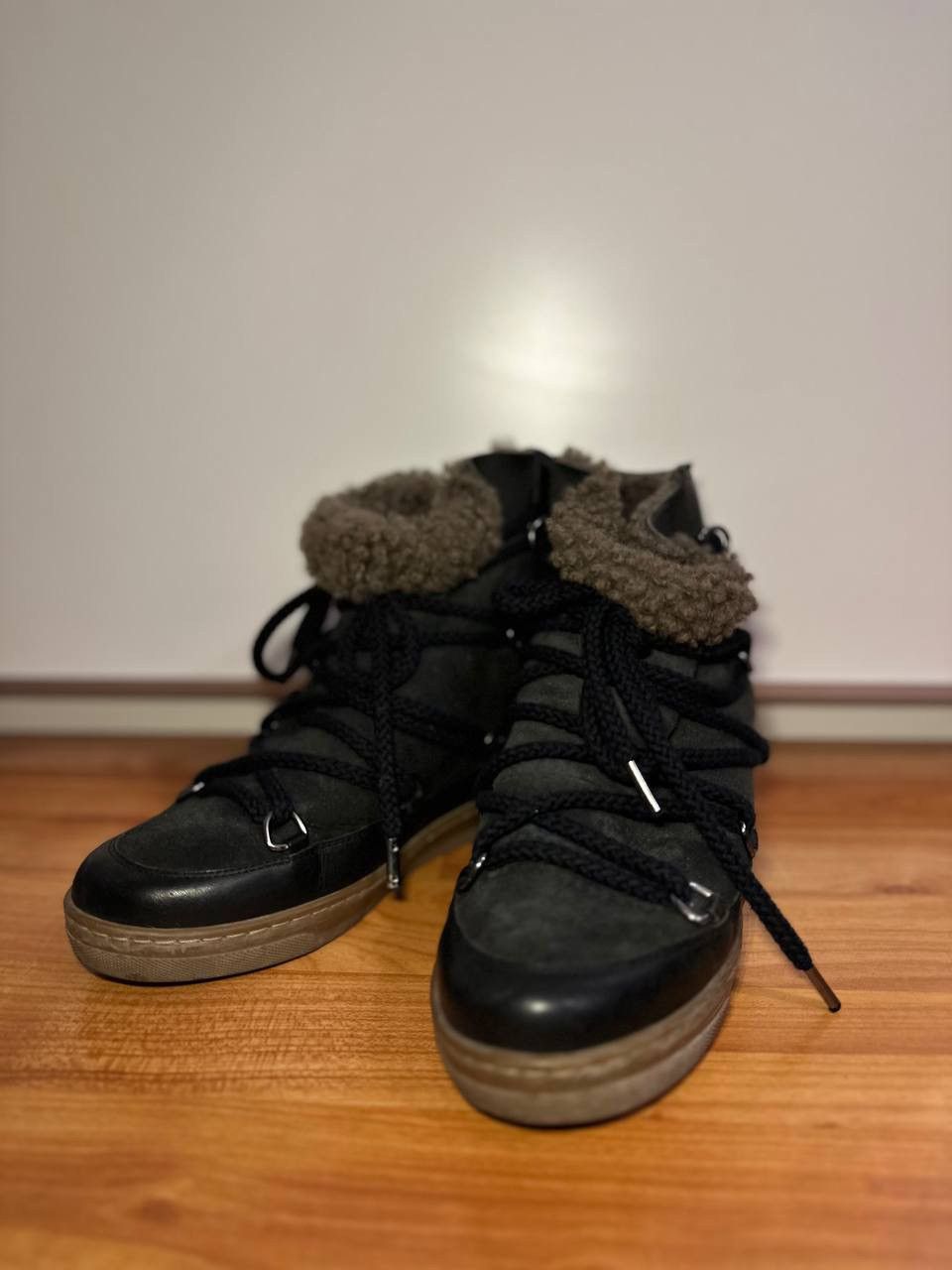Isabel Marant Isabel Marant Nowles shearling-trimmed leather ankle boots Size US 7 / IT 37 - 8 Thumbnail