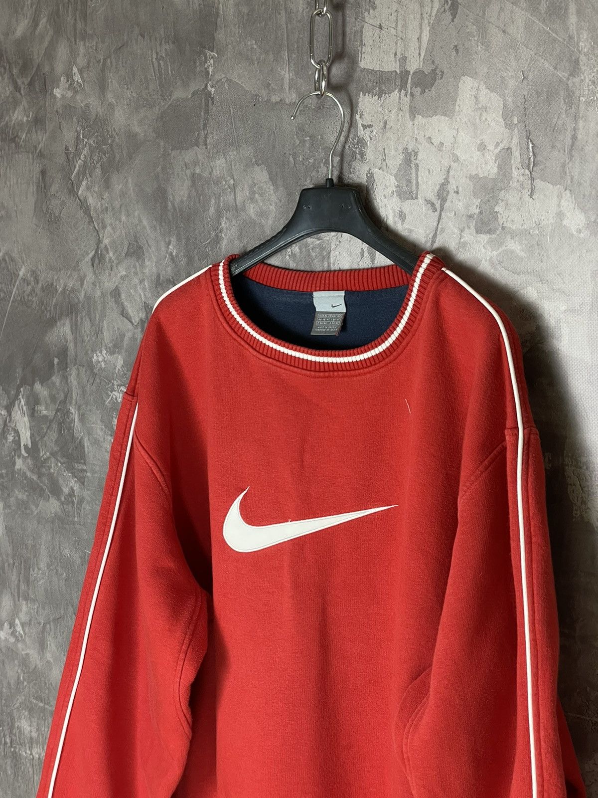 Nike × Vintage 90s Nike Spellout Vintage Y2K Oversized Retro Sweatshirt Size US XL / EU 56 / 4 - 8 Thumbnail