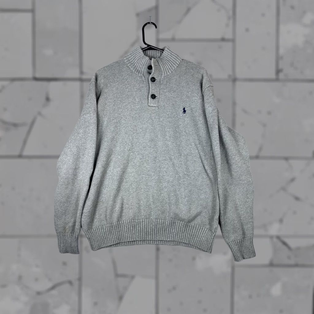 Polo Ralph Lauren Polo Ralph Lauren Sweater Mens XL Gray Mock Neck Pullover Wool Blend Casual Size US XL / EU 56 / 4 - 1 Thumbnail