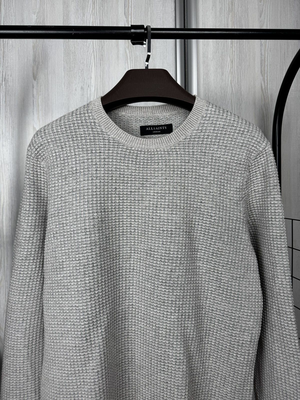 Allsaints Allsaints Rye Knit Crew Neck Grey Sweater Mens size M Size US M / EU 48-50 / 2 - 3 Thumbnail