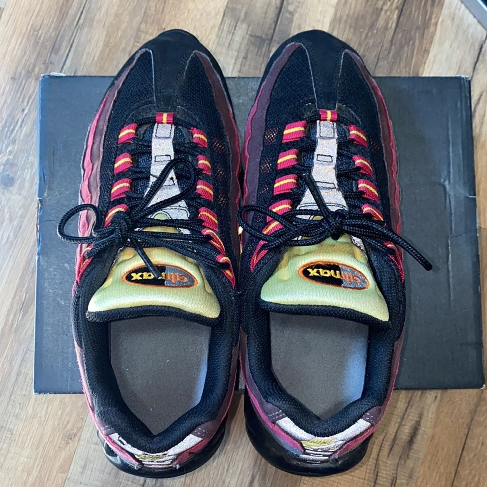 Nike 2014 Nike air max 95 Black Tuscan Rust Laser Orange Size US 9.5 / EU 42-43 - 7 Thumbnail