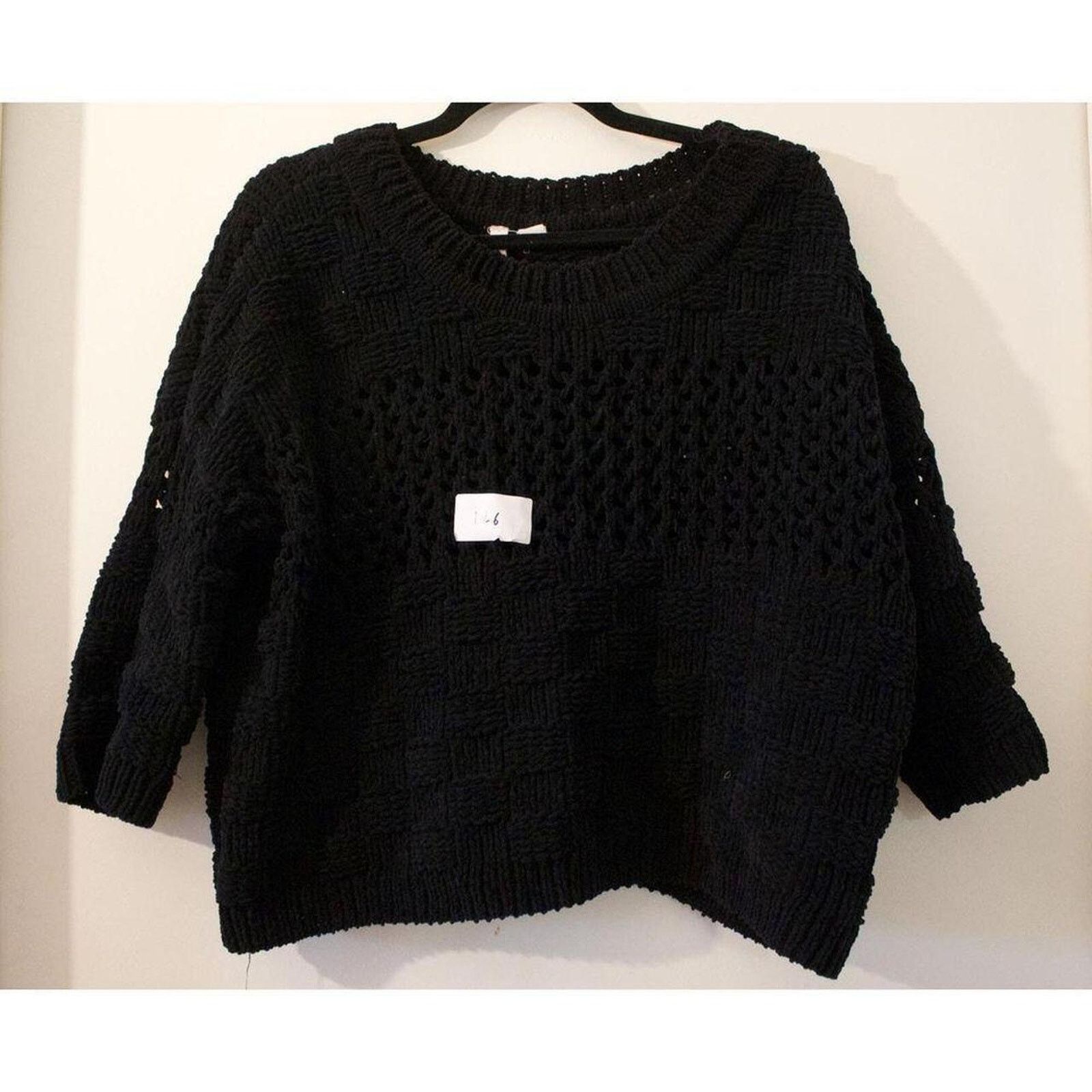 The Unbranded Brand Moth black crocheted sweater Size M / US 6-8 / IT 42-44 - 1 Thumbnail