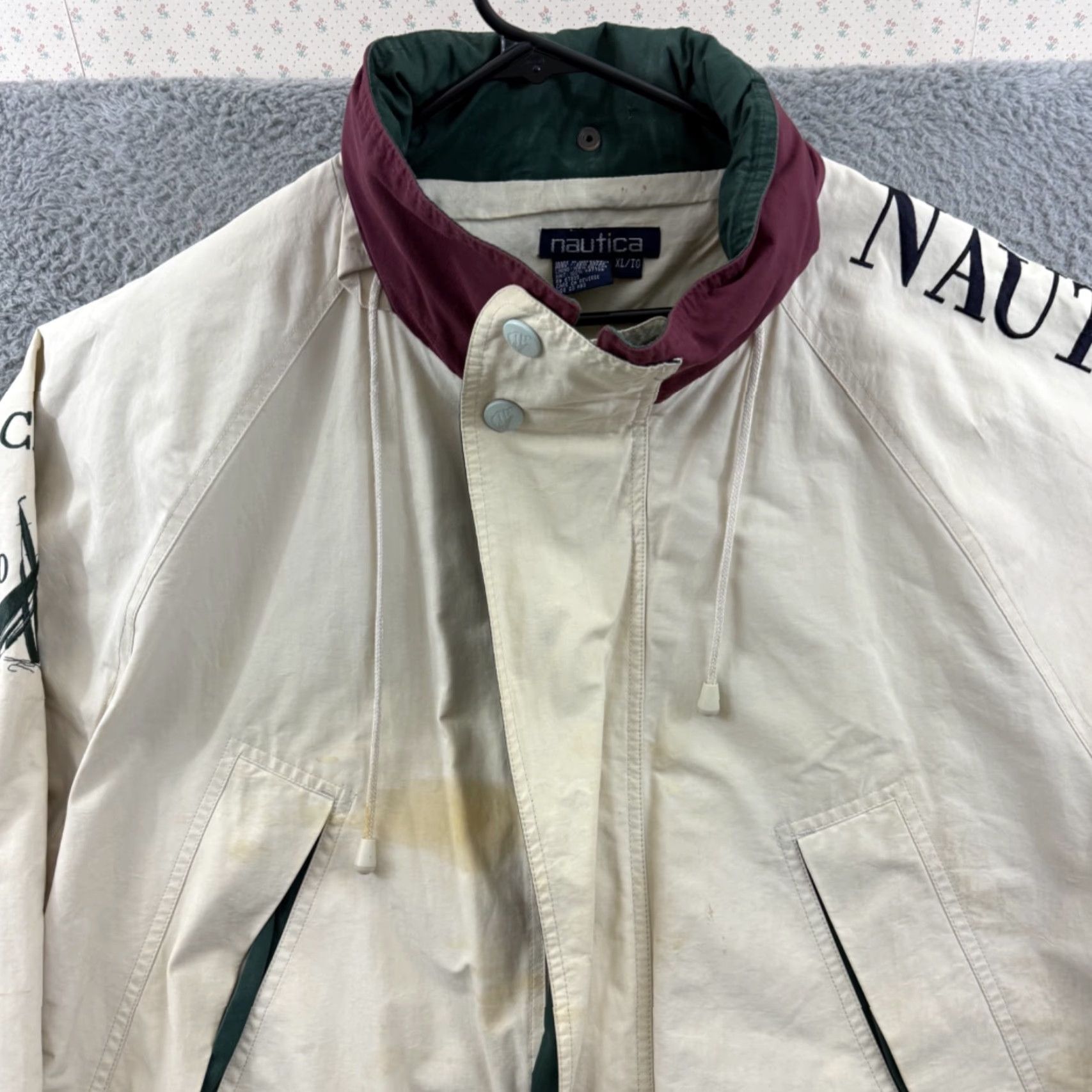 Nautica VINTAGE Nautica Jacket Mens XL 90s Challenge J-Class Sailing Hooded Zip Outdoor Windbreaker Size US XL / EU 56 / 4 - 4 Thumbnail