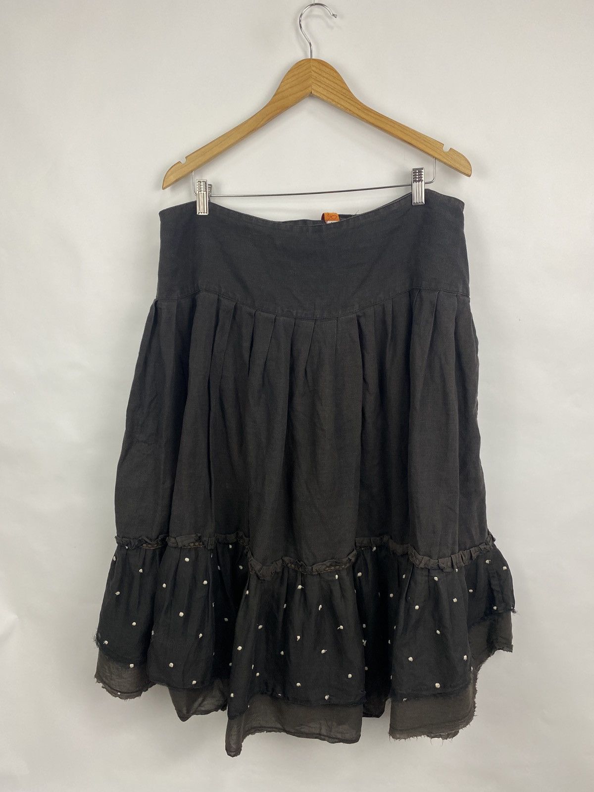 Designer Vintage 2000s Opium Eva I Walla Avant Gard Linen Skirt Y2K Size 25" / US 0 / IT 36 - 9 Thumbnail