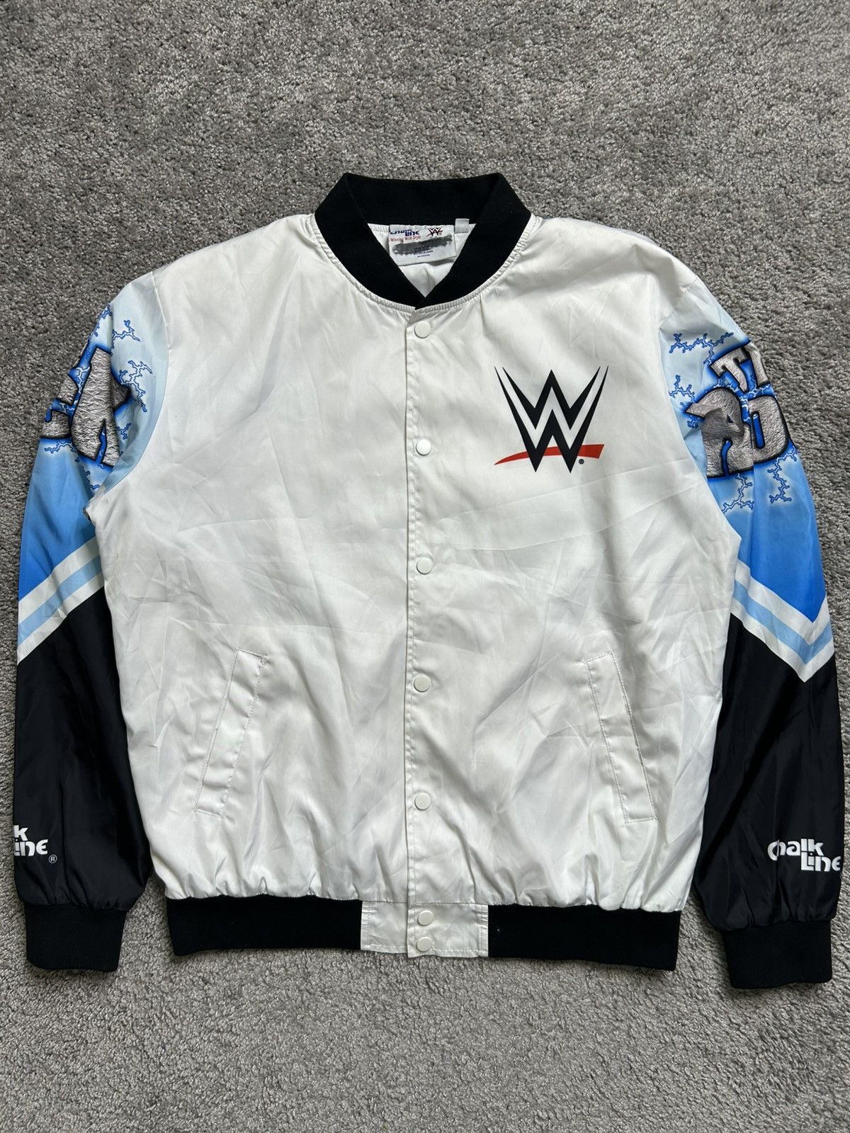 WWE Vintage WWE The Rock Fanimation Wrestling Chalk Line Jacket Size US L / EU 52-54 / 3 - 5 Thumbnail