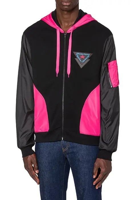 Moschino o1y0225 Logo Hoodie in Black/Pink Size US S / EU 44-46 / 1 - 3 Thumbnail