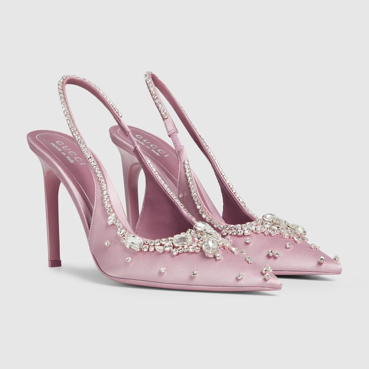 Gucci oc11z1025 Pumps With Crystals in Light Pink Size US 8 / IT 38 - 2 Thumbnail