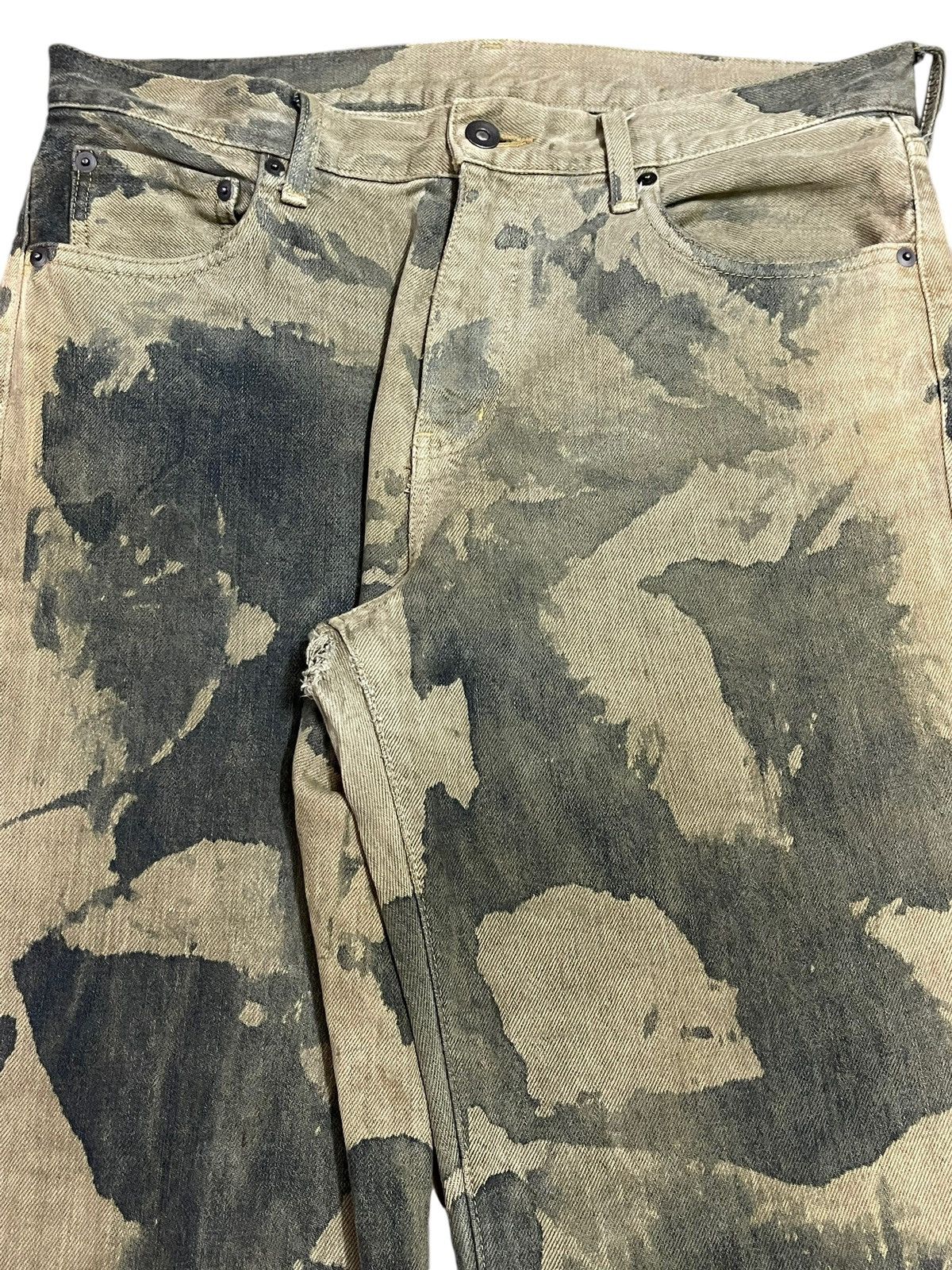 Uniqlo Vintage Japanese Uniqlo Painted Camouflage Style Jeans Size US 32 / EU 48 - 4 Thumbnail