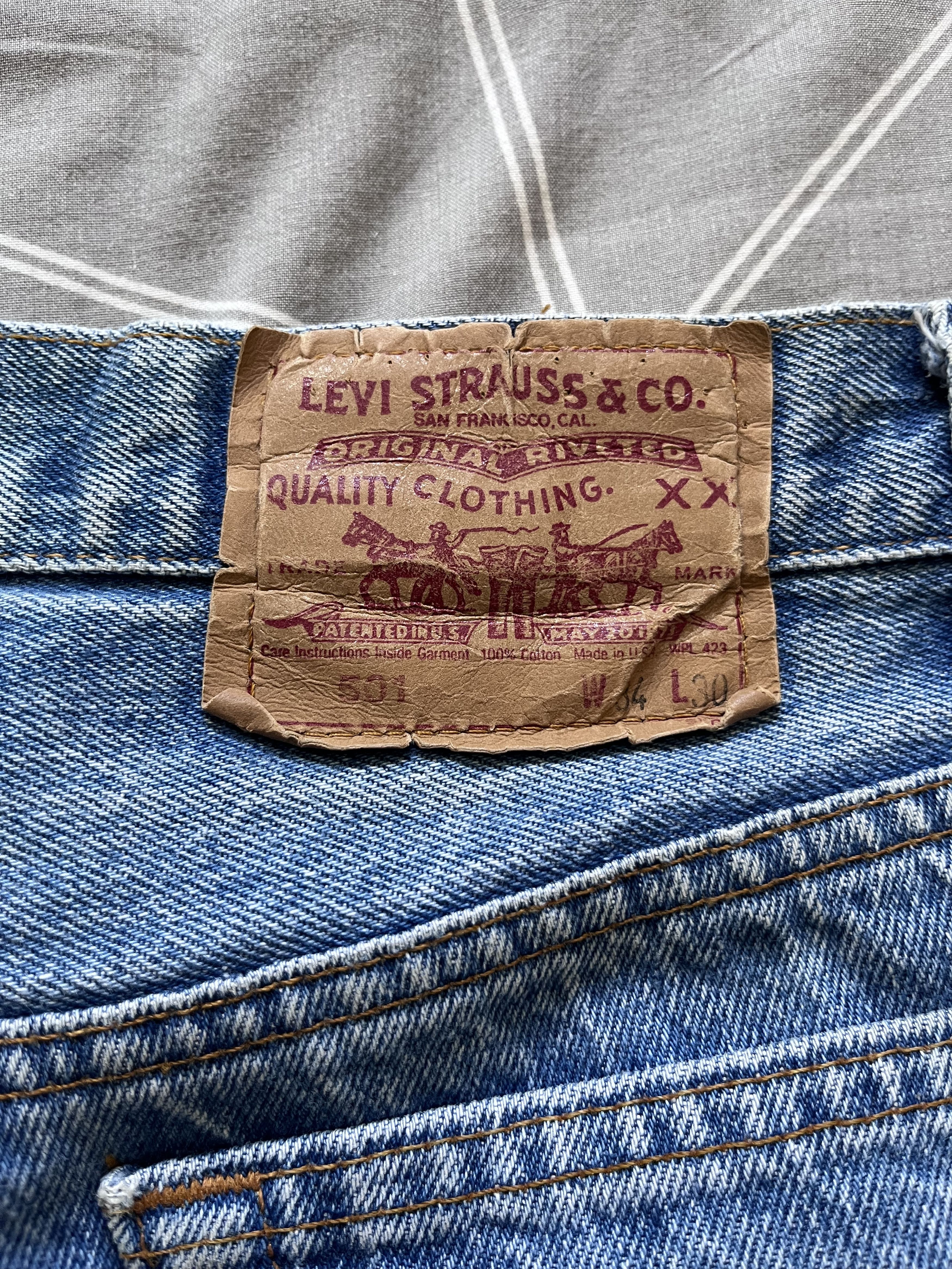 Levi's Levi’s 501 Men’s Jeans W34 L30 – Made in USA 1980s – Vintage Size US 34 / EU 50 - 5 Thumbnail
