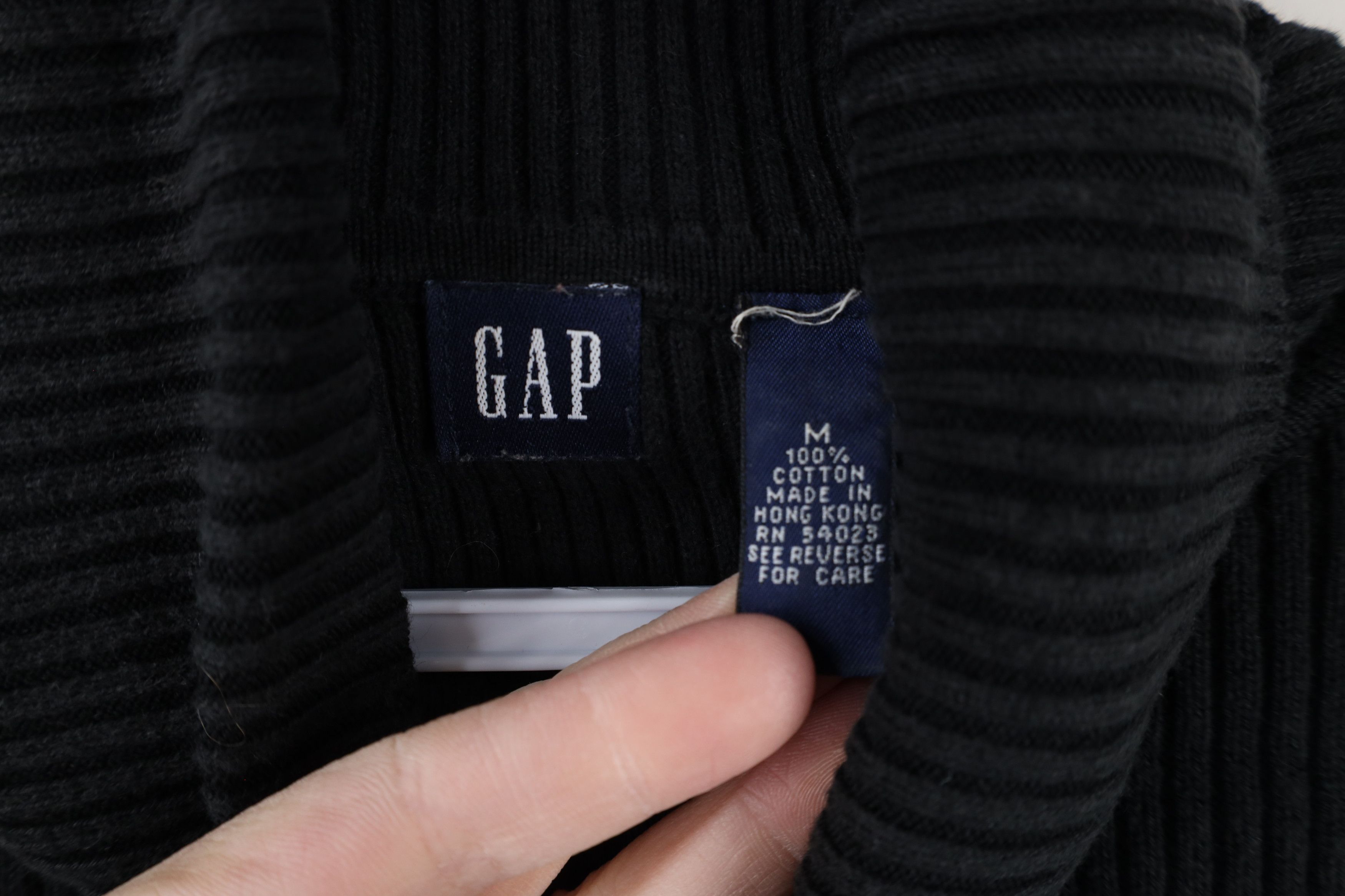Gap × Vintage Vintage 90s Gap Blank Stretch Ribbed Knit Turtleneck Sweater Size M / US 6-8 / IT 42-44 - 8 Thumbnail