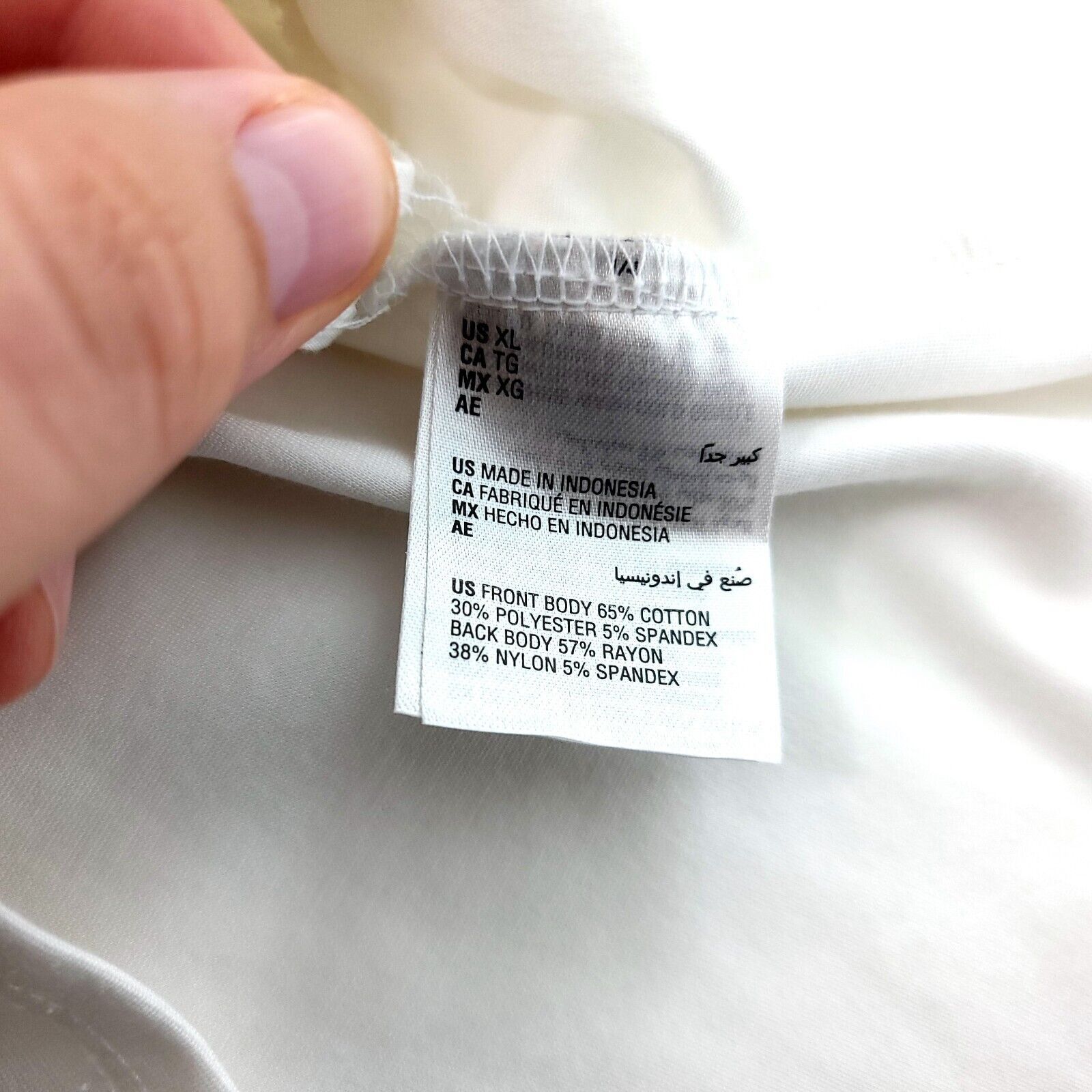 I.N.C INC International Concepts XL White Stretchy Material Ruffle Size XL / US 12-14 / IT 48-50 - 6 Thumbnail