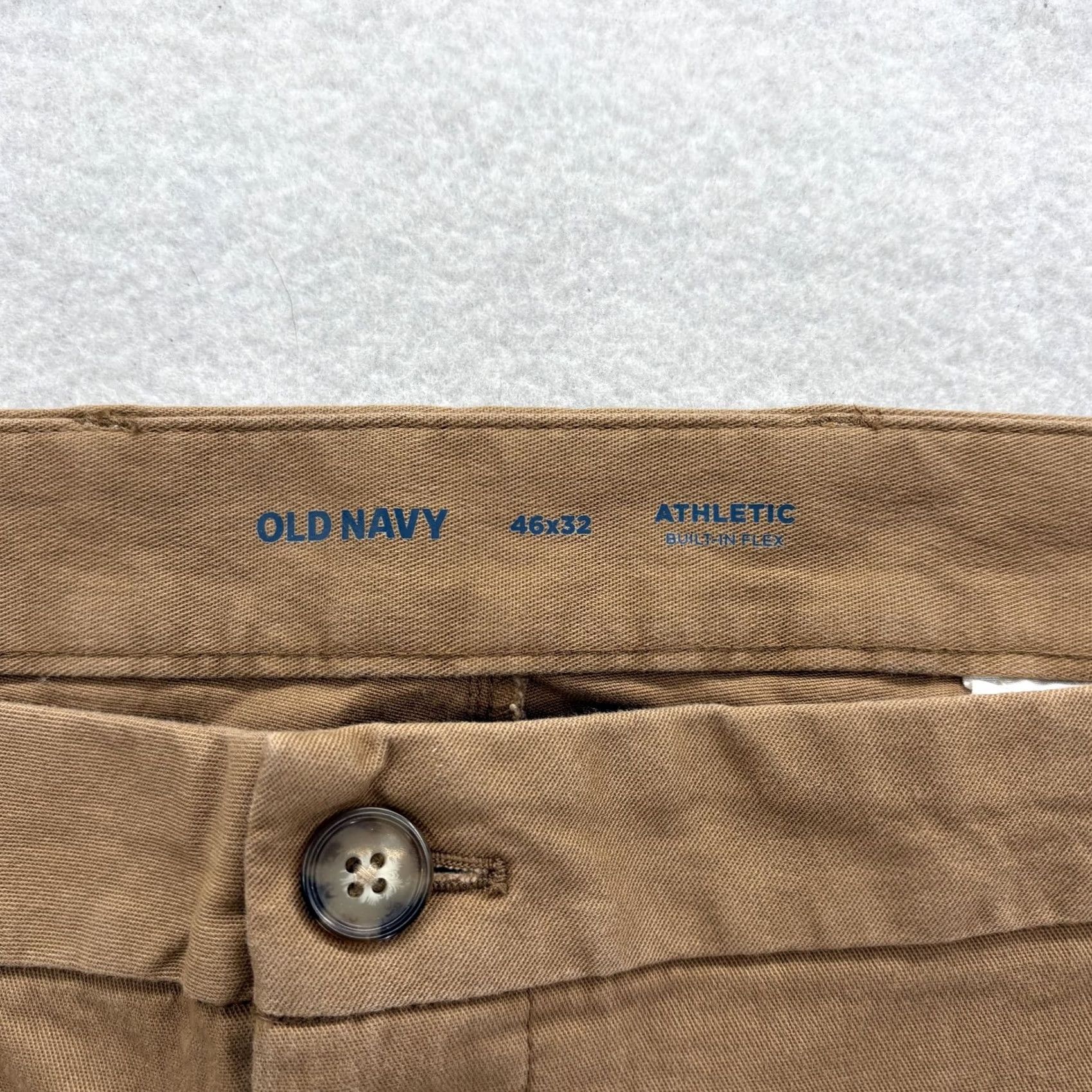 Old Navy Old Navy Pants Built-In Flex Chino Mens 46x32 Brown Athletic Fit Stretch Casual Pants Size US 30 / EU 46 - 4 Thumbnail