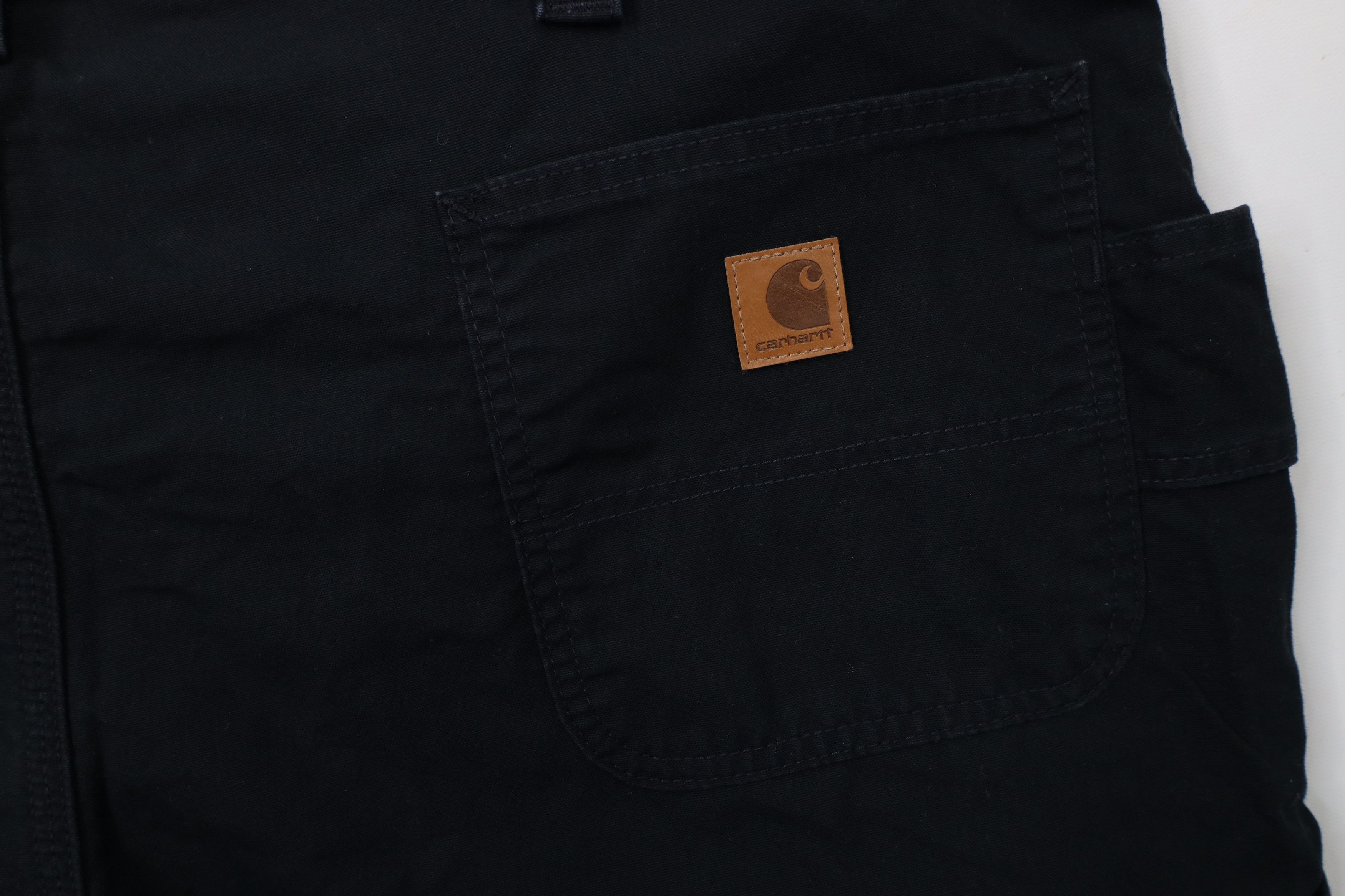 Carhartt × Vintage Vintage Y2K Carhartt Canvas Wide Leg Dungaree Pants Black Size US 44 / EU 60 - 13 Thumbnail