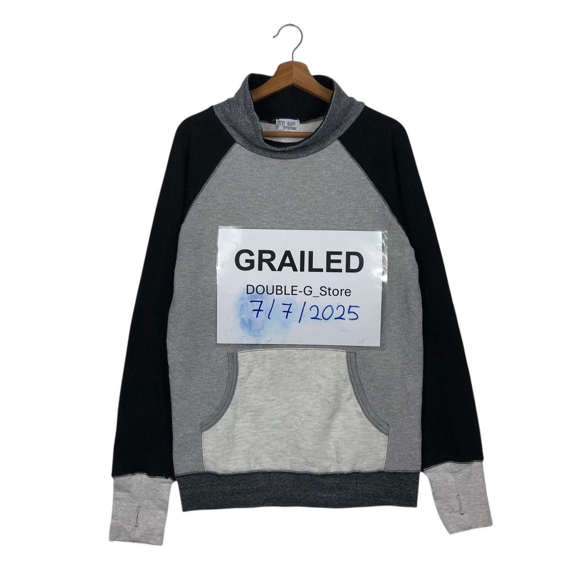 Hysteric Glamour 📌Rich Grey Two Tone Hoodie Pull Over Biker Gym Master Size US L / EU 52-54 / 3 - 1 Thumbnail