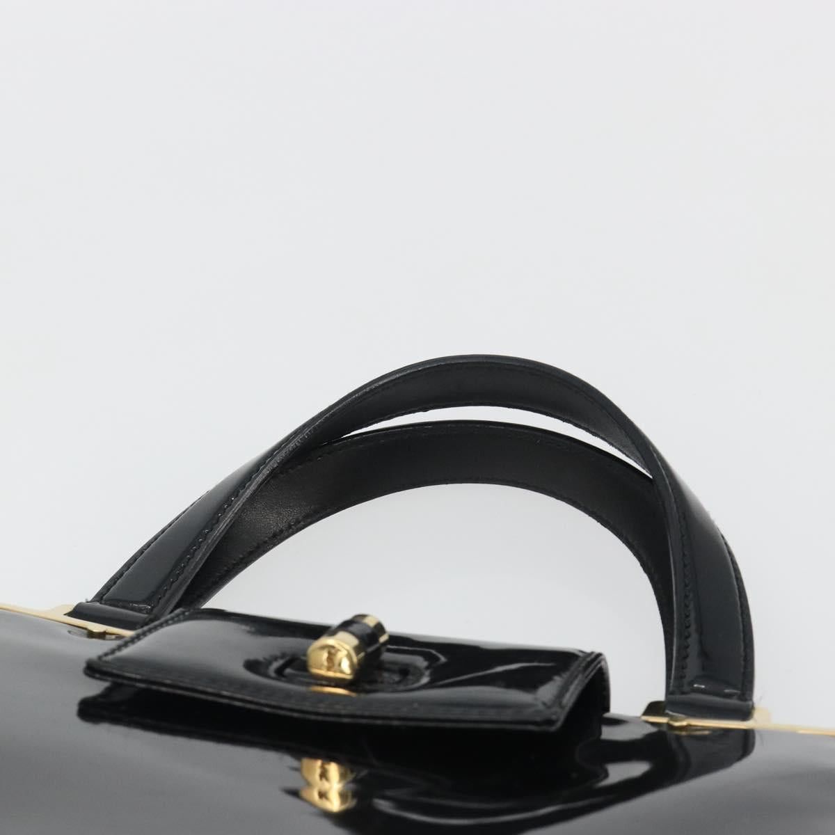 Saint Laurent Paris SAINT LAURENT Hand Bag Patent Leather Black Gold Auth Size ONE SIZE - 14 Thumbnail