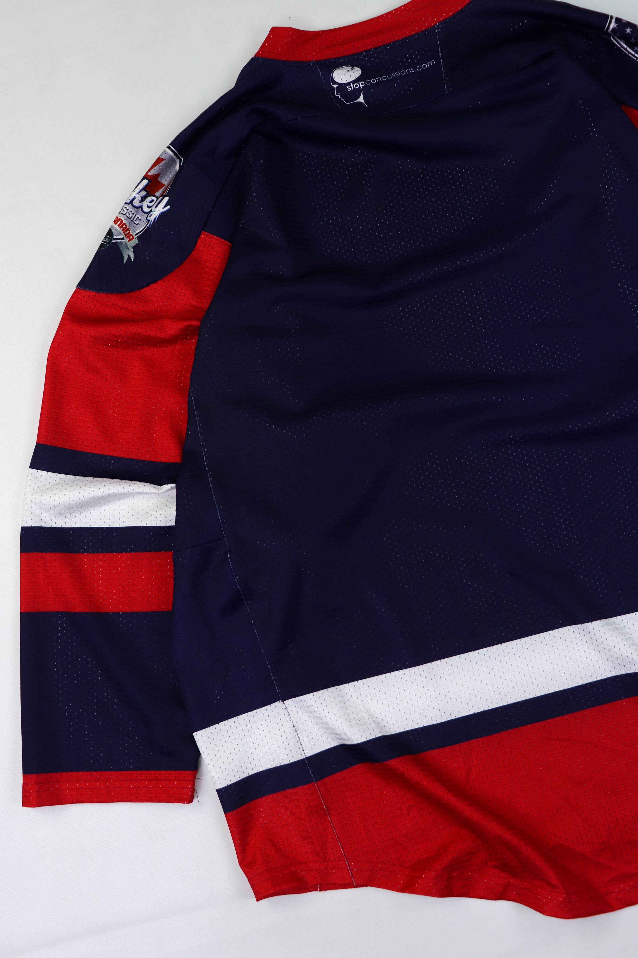 USA Olympics 2015 USA vs Canada Ice Hockey Oversized Baggy Mesh Jersey Size US L / EU 52-54 / 3 - 9 Thumbnail