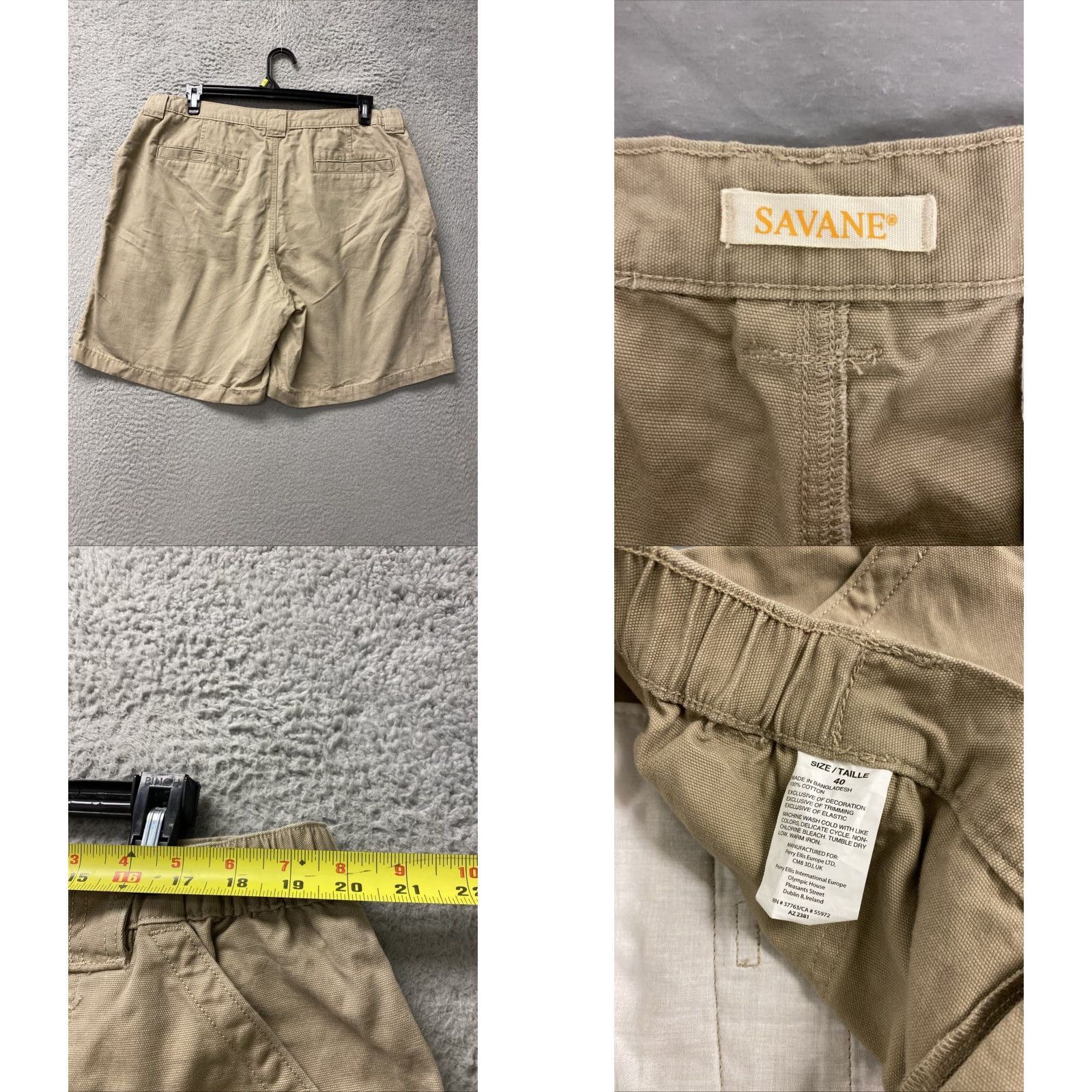 Savane Savane cargo hiking shorts Men's 40x10 Tan Comfort waist cotton Outdoor /130-4 Size US 40 / EU 56 - 8 Thumbnail
