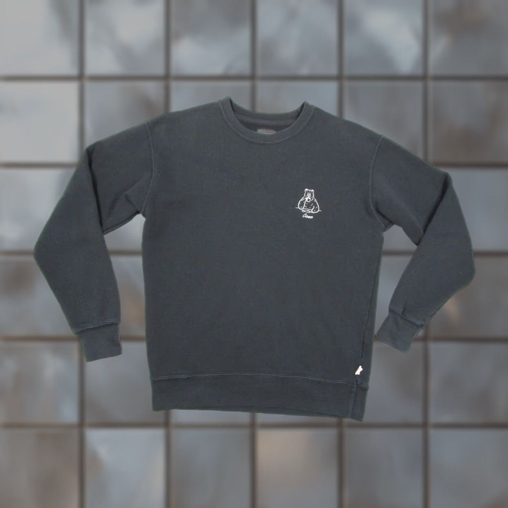 Vintage Coen Easy Chic Sweatshirt Men Small Black Crew Neck Long Sleeve Pullover Logo Bear Coffee Cotton Blend Fleece - 90s? No. Size US S / EU 44-46 / 1 - 1 Thumbnail