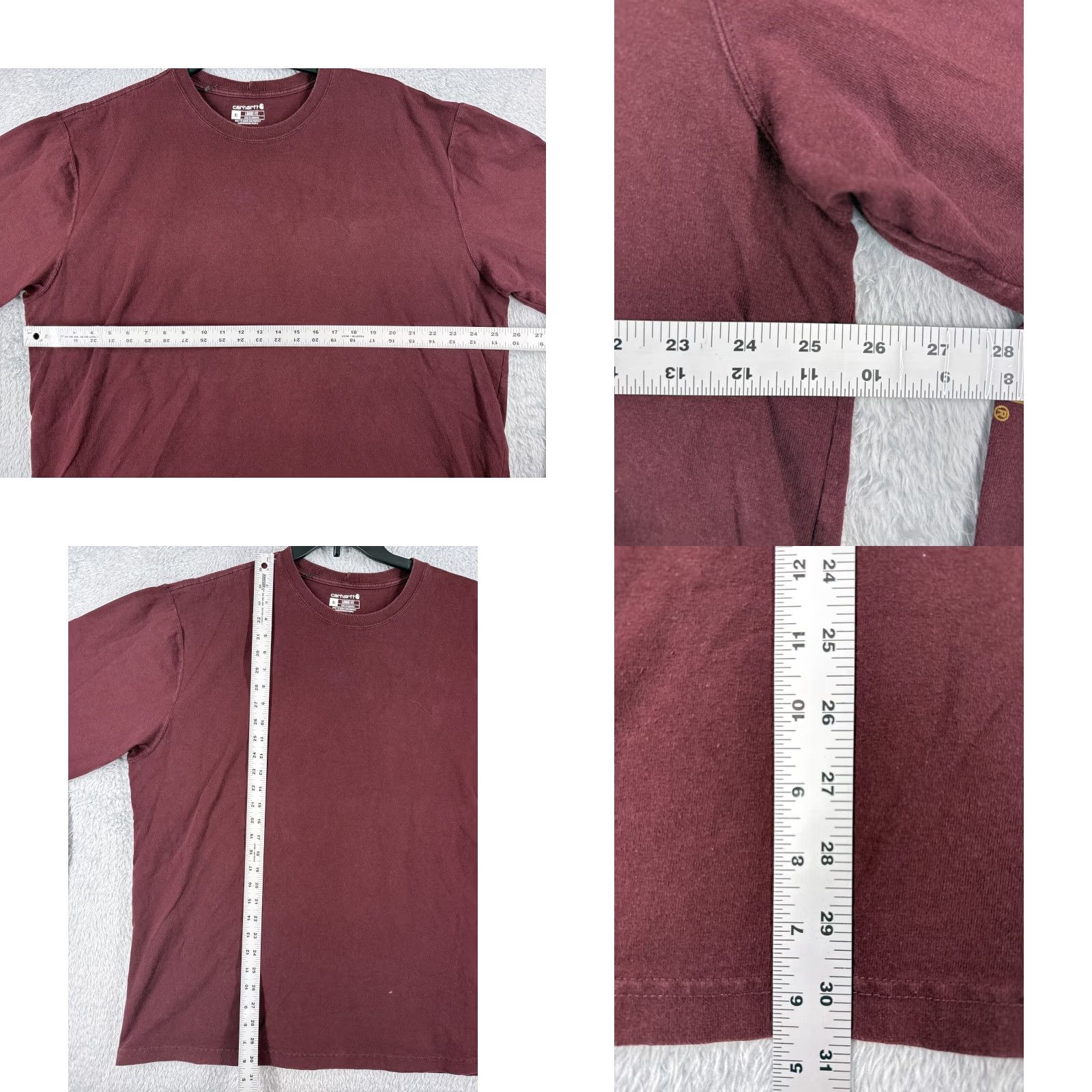 Carhartt VINTAGE Carhartt Shirt Men Extra Large Red Long Sleeve Crew Neck Cotton Workwear Size US XL / EU 56 / 4 - 8 Thumbnail