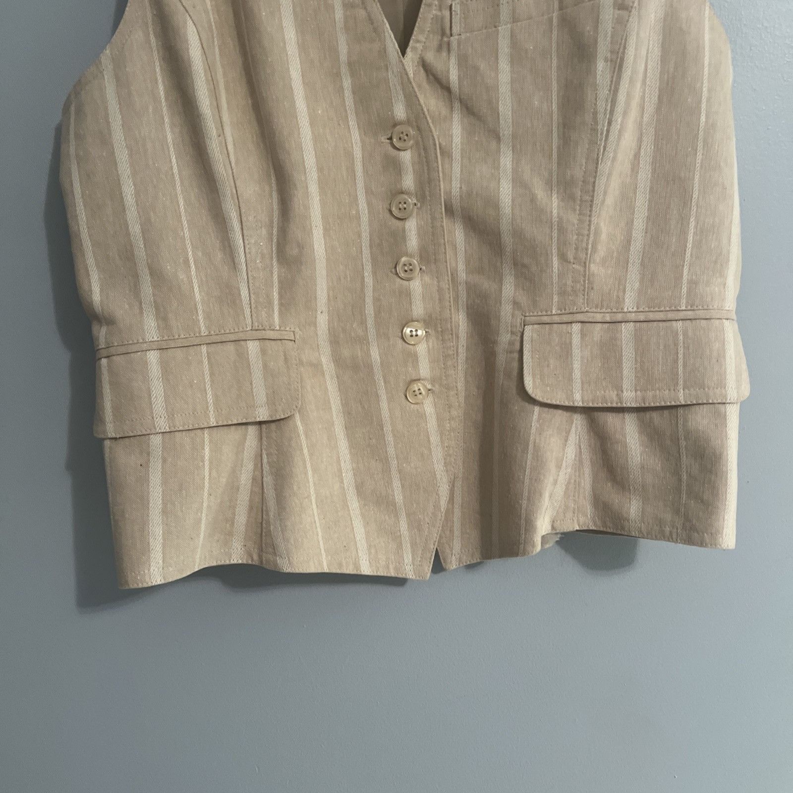 By Together Vintage TOGETHER S8 blazer And S6 Vest. Exc. Cond. Ramie/co Size M / US 6-8 / IT 42-44 - 18 Thumbnail