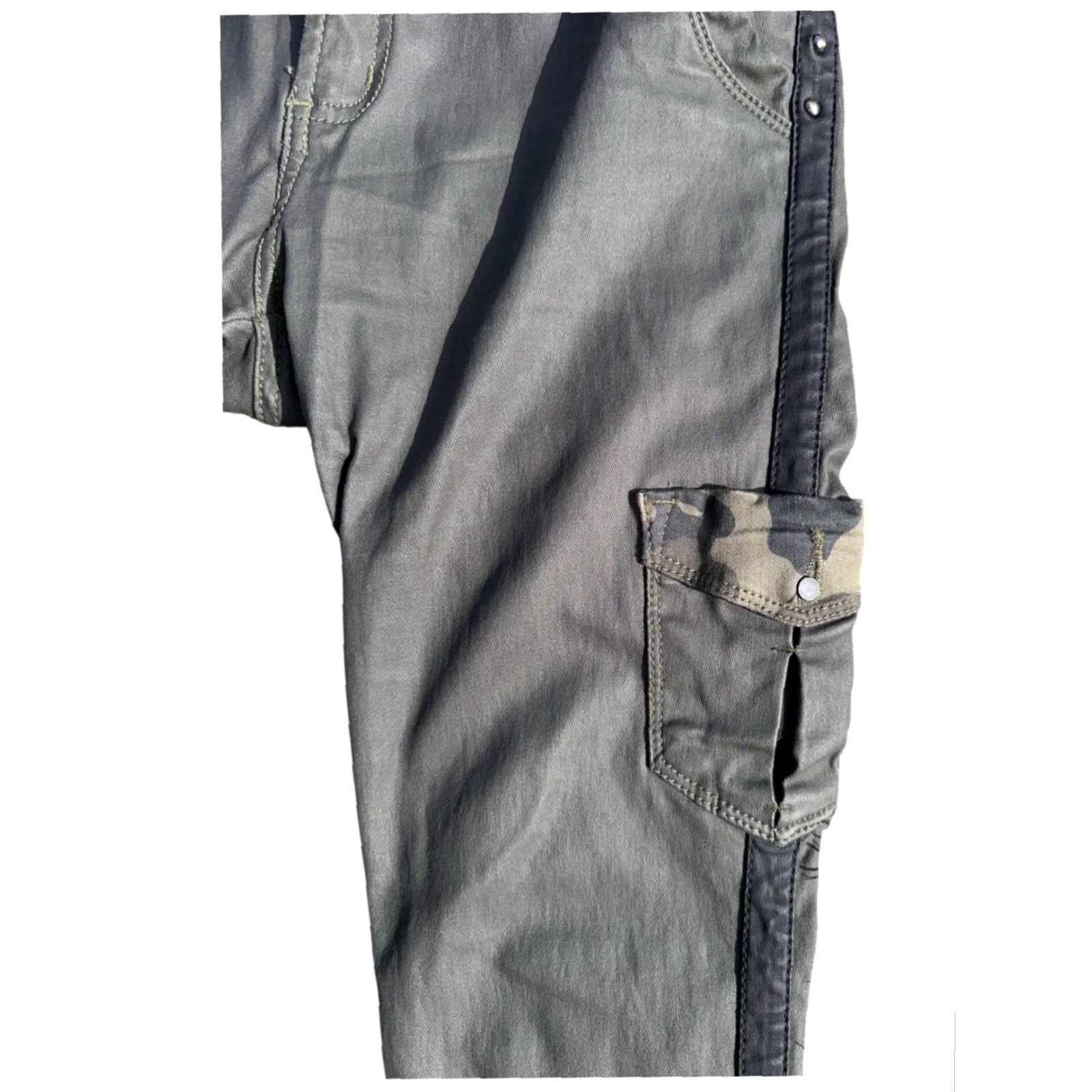 Olive NYE Womens Army Skinny Jeans 14 Olive Green Military Green Size 14 Regular Womens Jeans NYE Army Green Skinny Jeans 14 Size 26" / US 2 / IT 38 - 4 Thumbnail