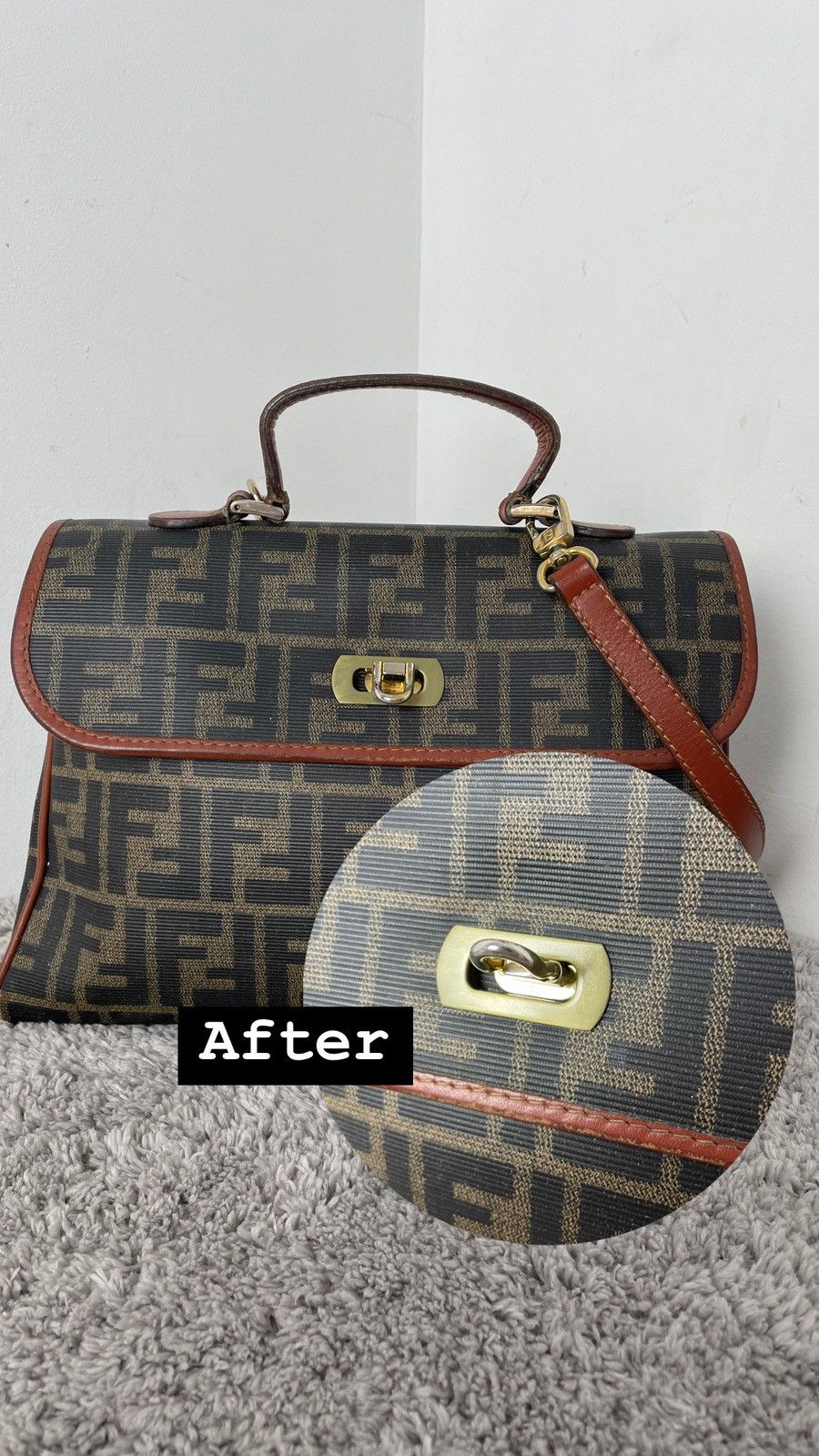 Fendi FENDI Bag FF 2 WAY Monogram With Crossbody Strap Size ONE SIZE - 4 Thumbnail